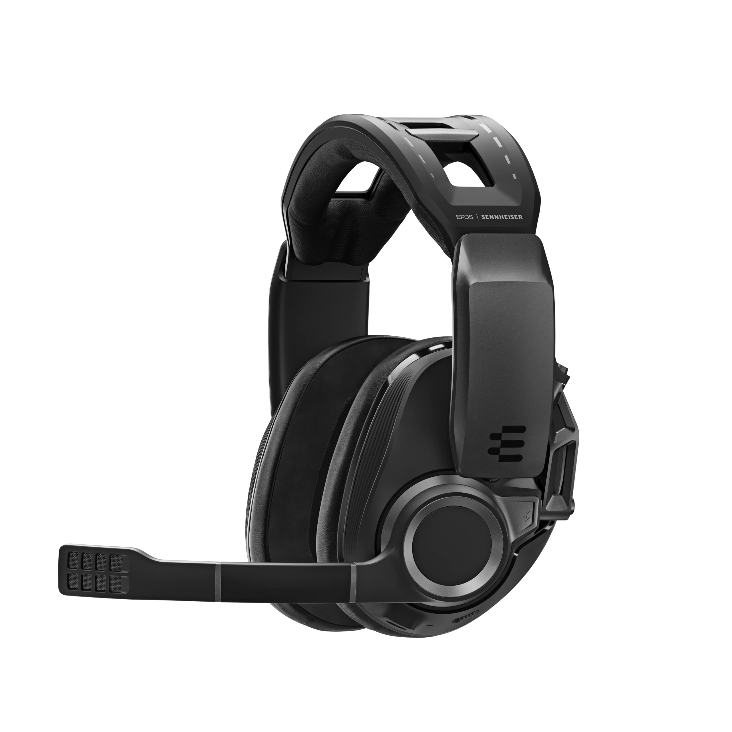 هدست بازی بی‌سیم پریمیوم Sennheiser GSP 670، بدون تاخیر و با تأخیر کم و اتصال بلوتوث با صدای فراگیر 7.1 سنهایزر، کنترل دوگانه صدا و ولوم گفتگو، سازگار با PS4 و کامپیوتر - رنگ مشکی