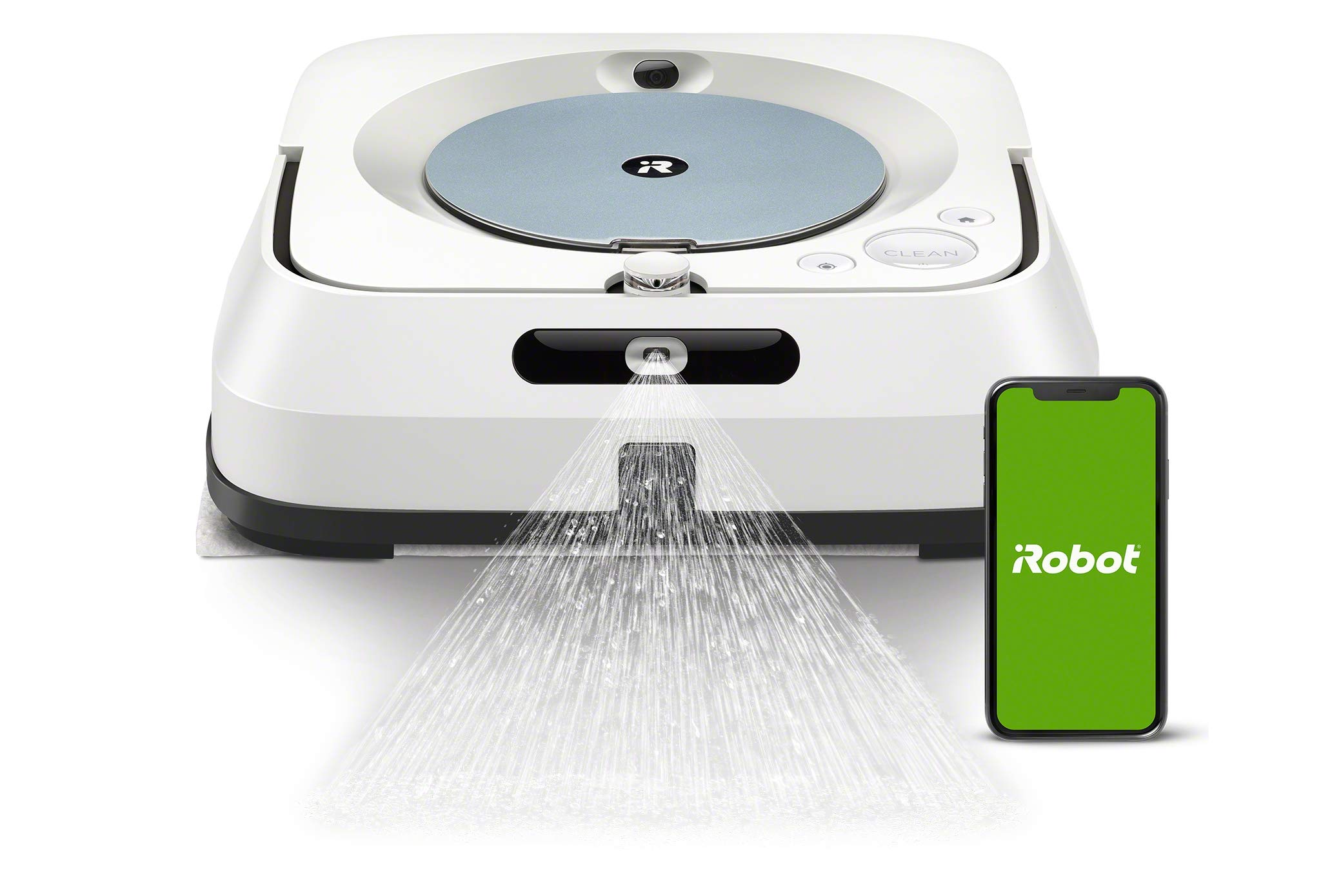 iRobot Braava - ربات تمیزکننده و ماپ 2 در 1 برای کف و مپ کل خانه + WiFi یونیکا سفید، m613440، Braava m6134
