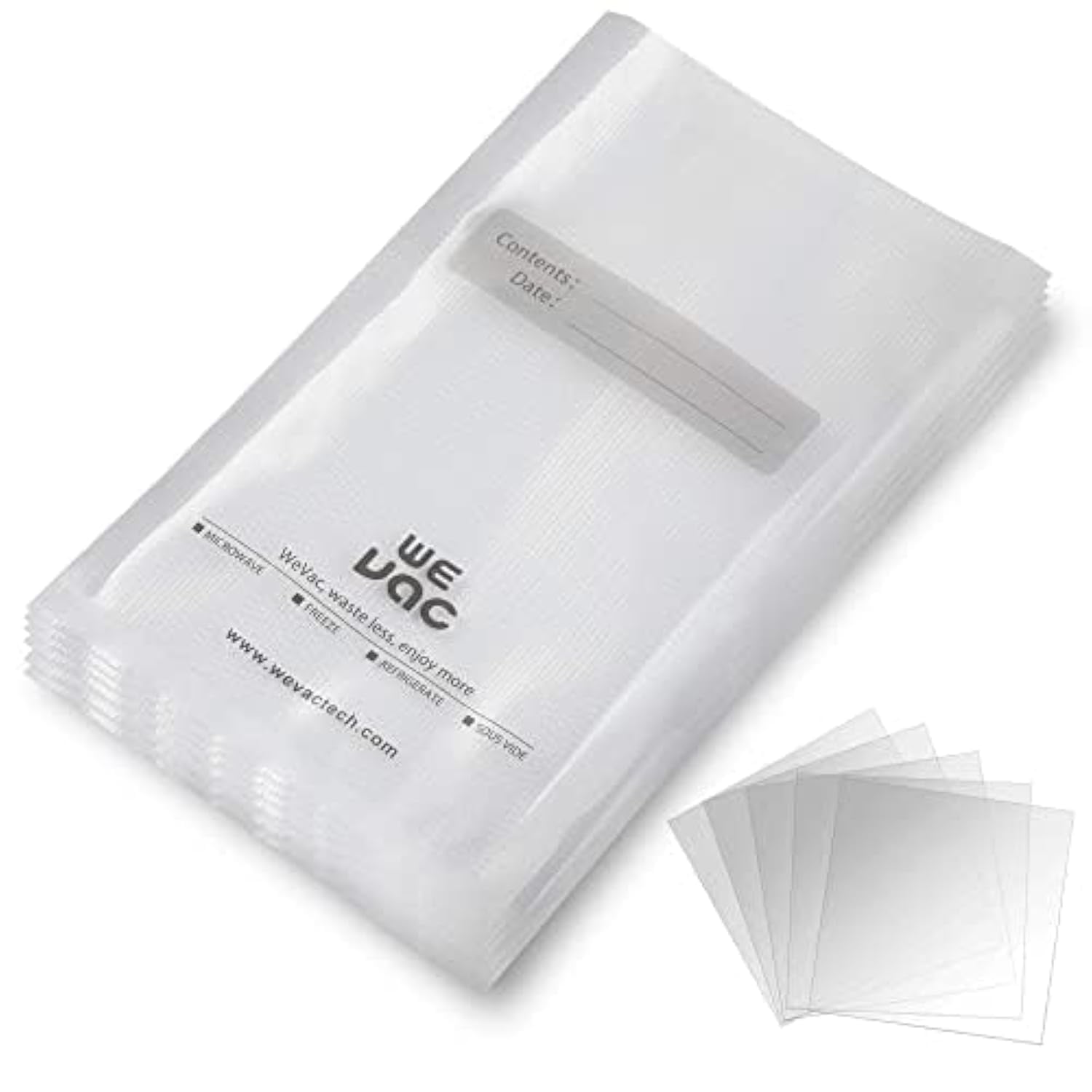 کیسه های وکوی کوله گاز خالی 100 کوارت 8x12 اینچ برای نگهداری غذا، تجاری کلاس، بدون BPA و مناسب برای نگهداری خالی، آماده سازی غذا یا سویید