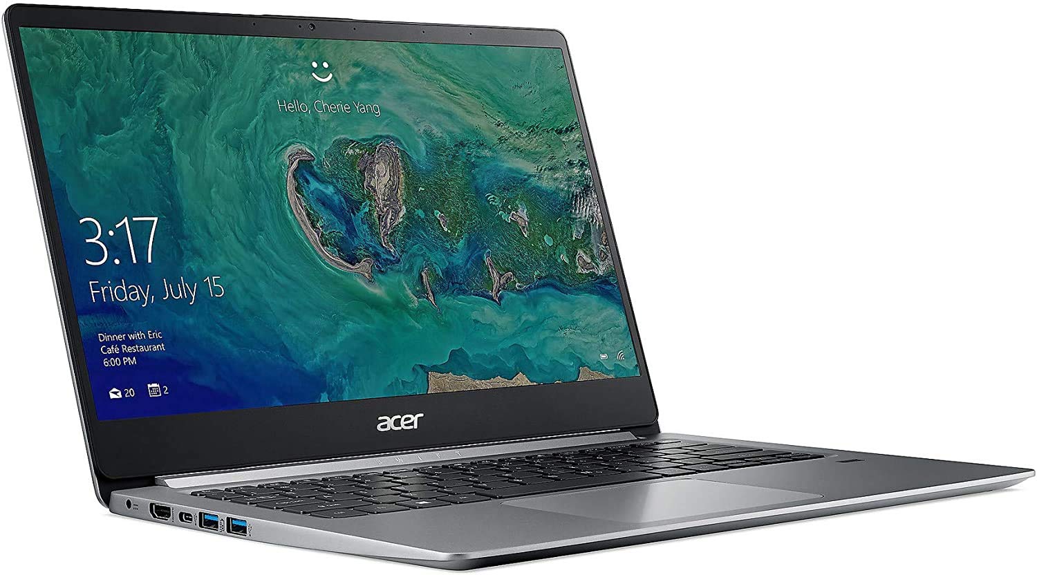 کتابخانه هوشمند با صفحه نمایش ۱۴ اینچی Full HD ، پردازنده Intel Pentium Silver N5000 ، ۴ گیگابایت حافظه RAM ، ۶۴ گیگابایت هارد دیسک HDD ، مدل SF114-32-P2PK.