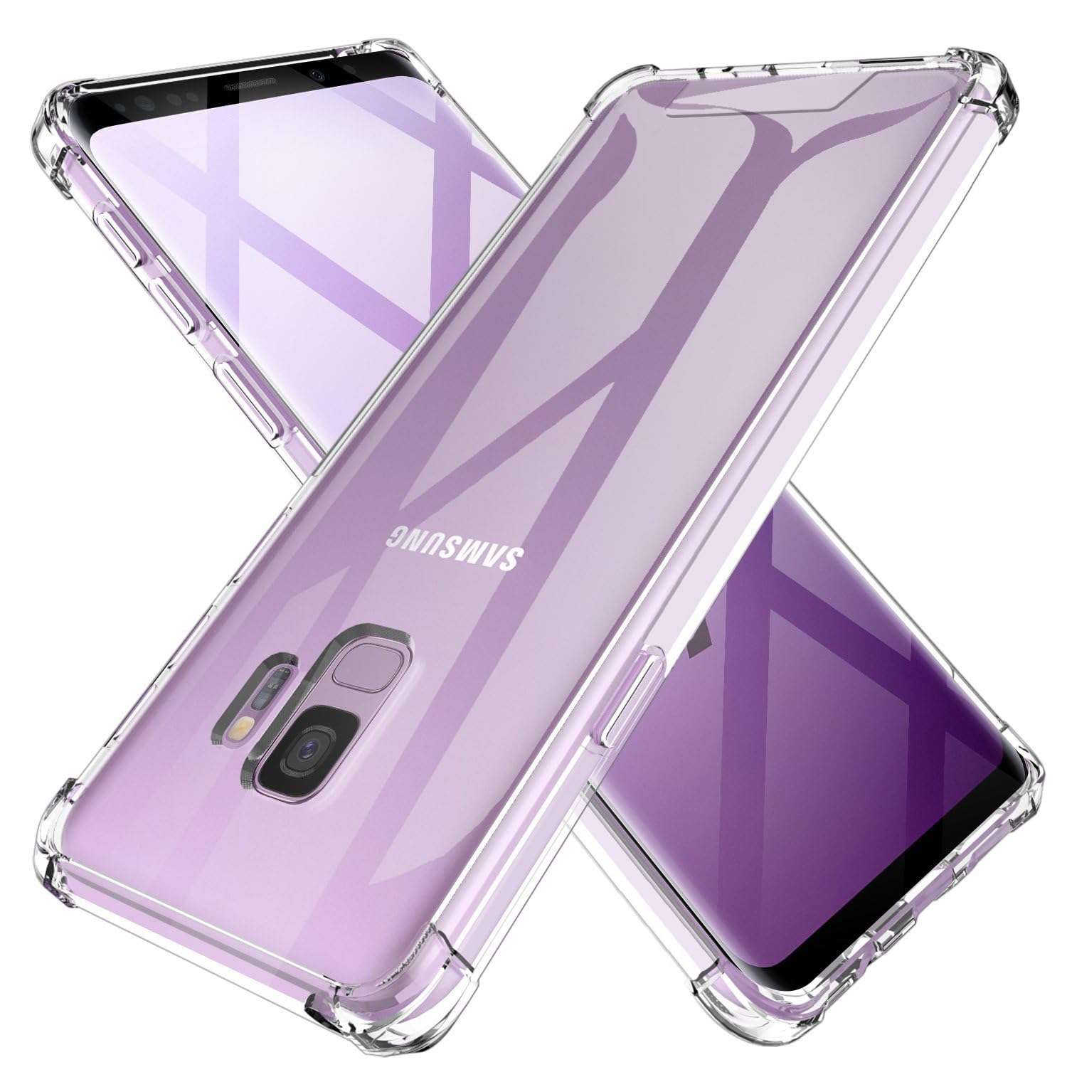 کیف گوشی Galaxy S9 KIOMY مورد محافظ شفاف ضد ضربه با بند لبه برای Samsung Galaxy S9 ، TPU خالص شفاف ، باریک و انعطاف‌پذیر است که برای گوشی سامسونگ Galaxy S9 مناسب می‌باشد.
