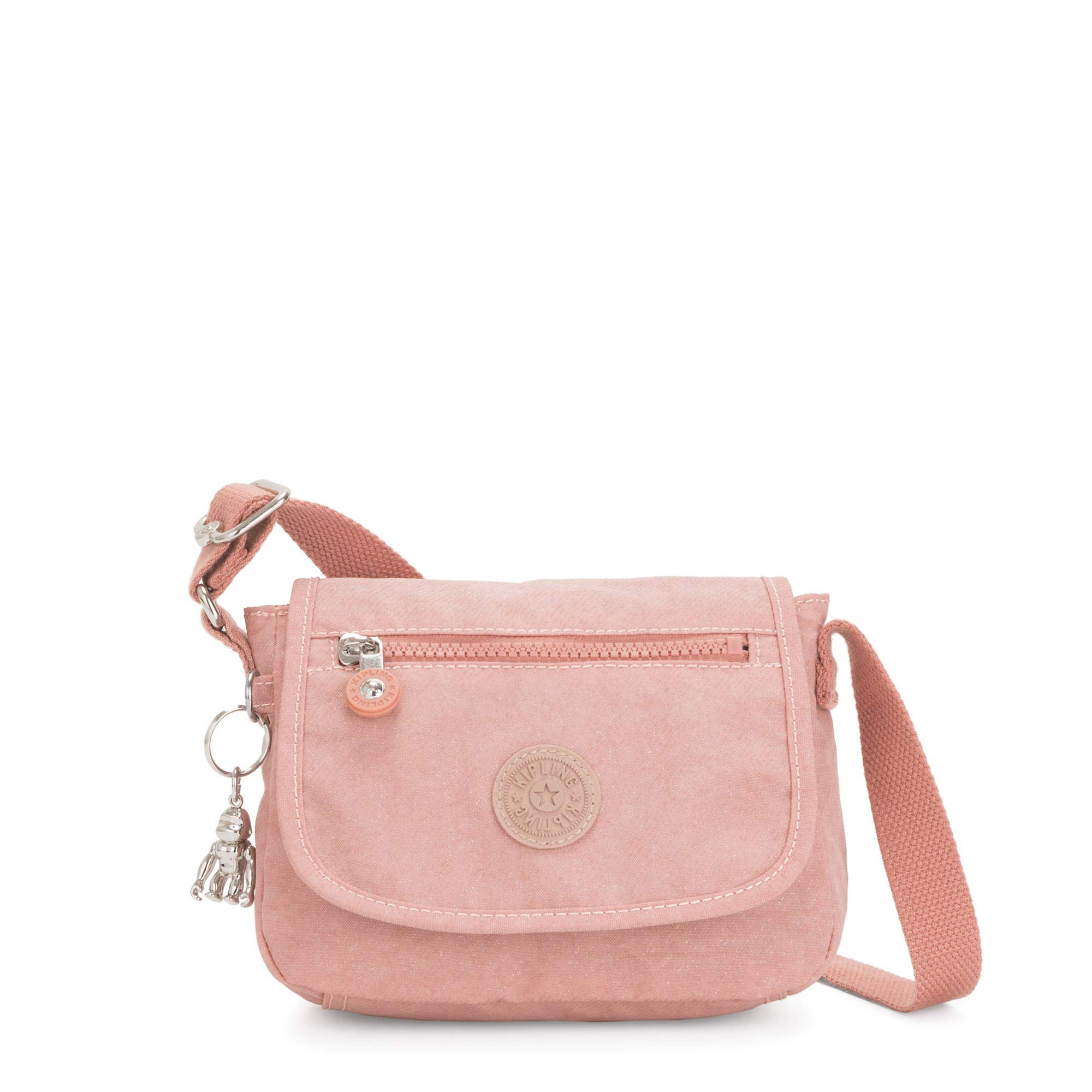کیف دوشی زنانه Kipling Sabian Mini Bag (بسته‌بندی ۱ عدد) 7.75 اینچ طول، 5.75 اینچ ارتفاع، 3.5 اینچ عمق، رنگ Galaxy Twist Pink