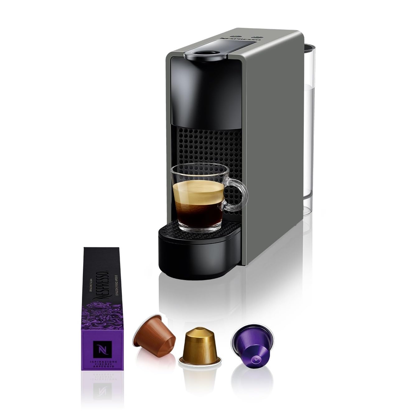 ماشین قهوه Nespresso Essenza Mini توسط Nespresso، رنگ خاکستری - نسخه امارات متحده عربی