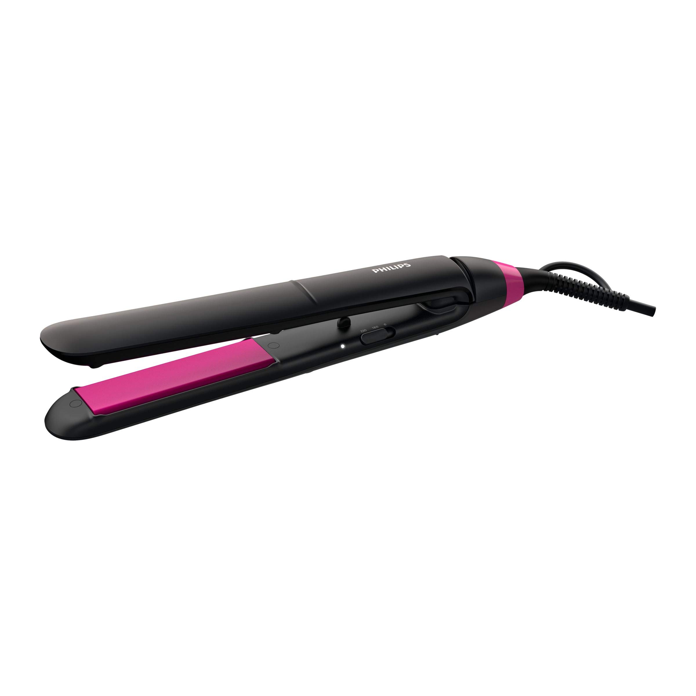 دستگاه صاف کننده موی Philips StraightCare Essential ThermoProtect. 2 تنظیم دما. دامنه دمایی تا 220 درجه سانتیگراد. 3 پین، BHS375/03. BHS375 - مشکی