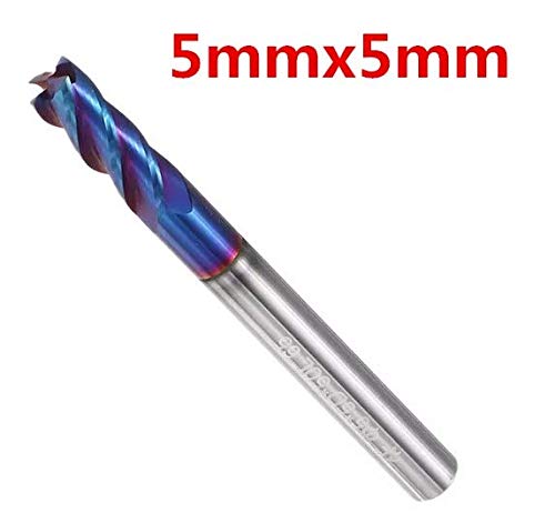 فرز کاربید وانادیوم 4 شیاره با قطر 1-10 میلیمتر با پوشش نیترید کبالت نیکو CNC با تهویه - 5 میلیمتر