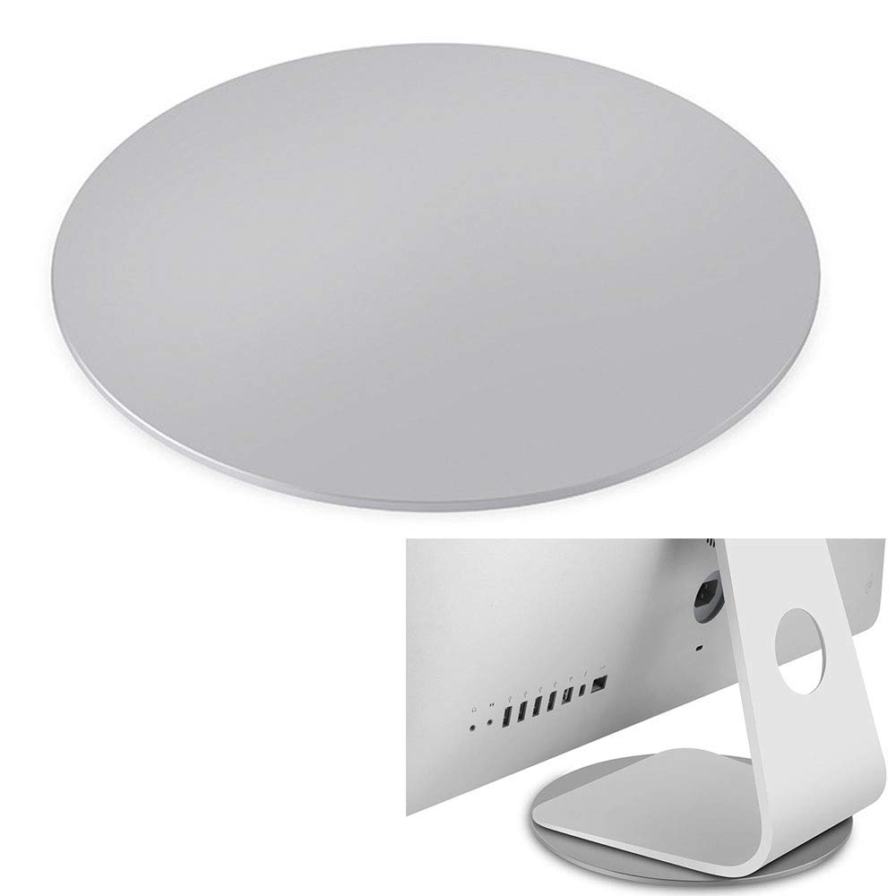 مانیتور دورانی 360 درجه ONGHSD با پایه چرخان، آلیاژ آلومینیوم نقره ای استاد پایه مانیتور صفحه مسطح تلویزیون پنل دورانی سینمای مبلمان برای آی‌مک، لپتاپ، گیاهان گلدانی، هنرهای هوایی و موارد دیگر