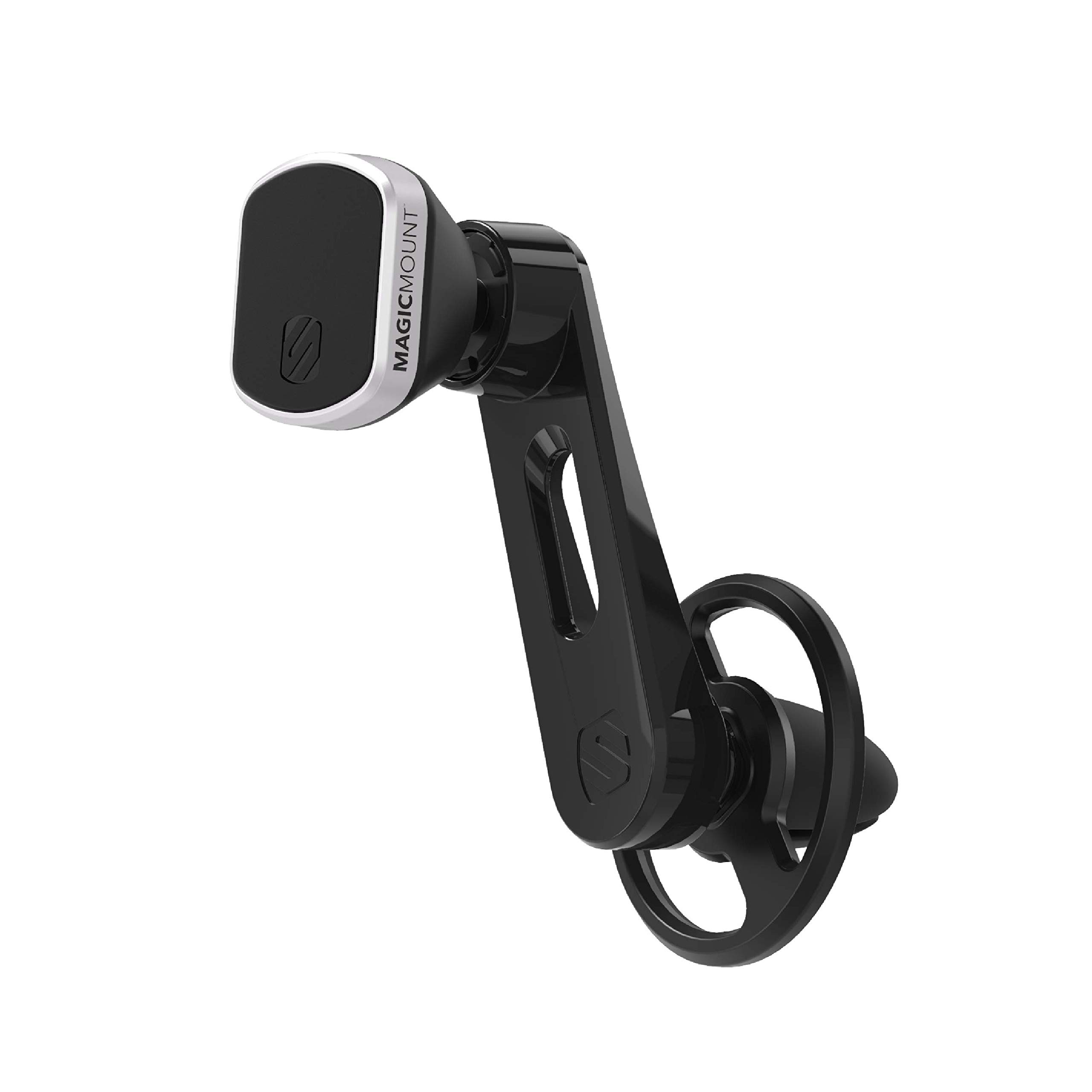 Scosche MM2VP2SR-SP MagicMount Pro نگه‌دارنده مغناطیسی FreeFlow Vent Mount برای گوشی و ماشین، مغناطیس نئودیمیوم، دیدچرخه قابل تنظیم، نگه‌دارنده Vent Mount پشتی Freeflow 1 بسته