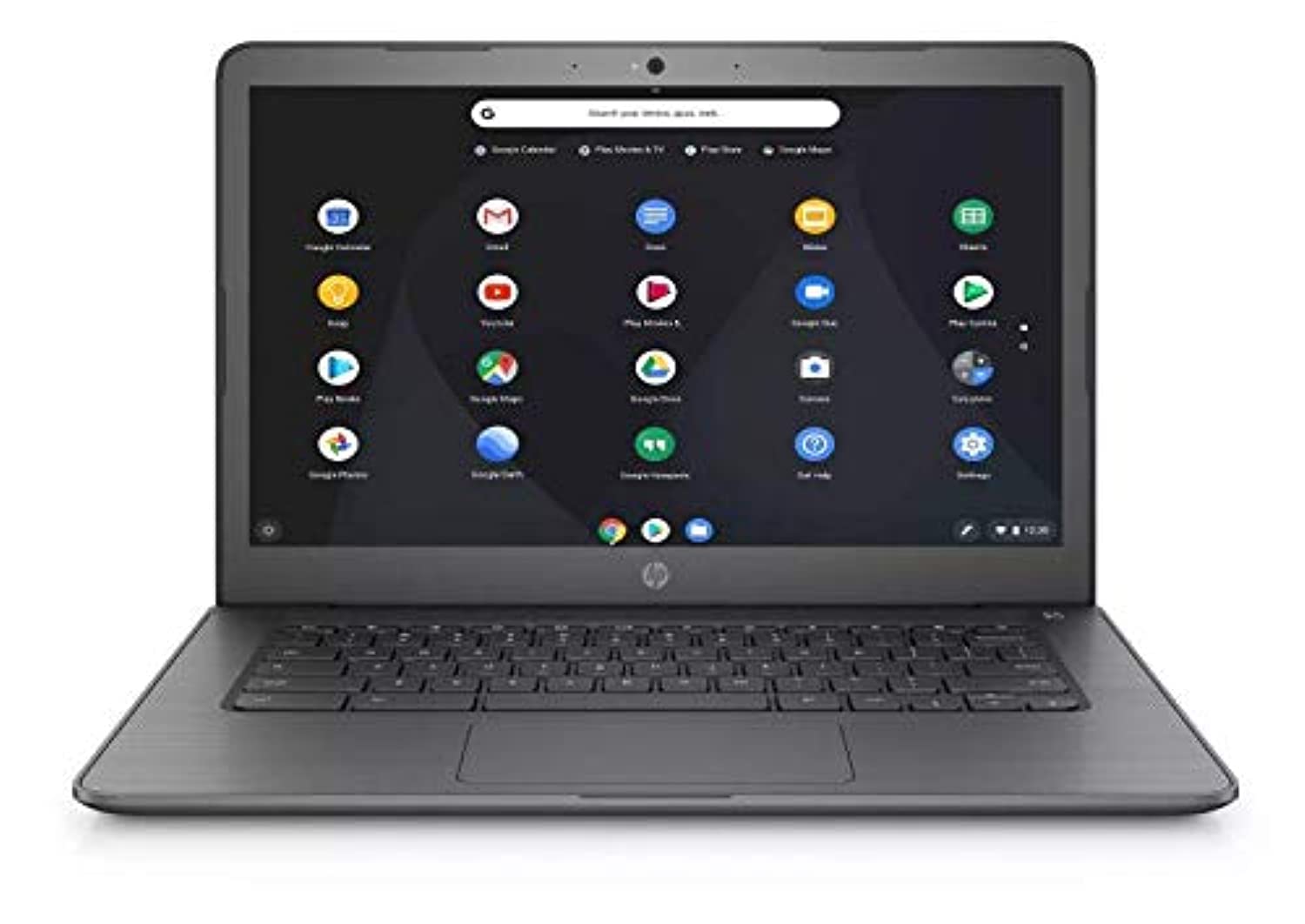 لپ تاپ کروم بوک سبک HP جدید 14اینچی - پردازنده Intel Celeron N3350 تا 2.4 گیگاهرتز، حافظه 4 گیگابایت LPDDR4، حافظه داخلی 32 گیگابایت SSD، گرافیک Intel HD، WiFi، صوتی B&O Play، سیستم عامل Chrome (بازسازی شده)