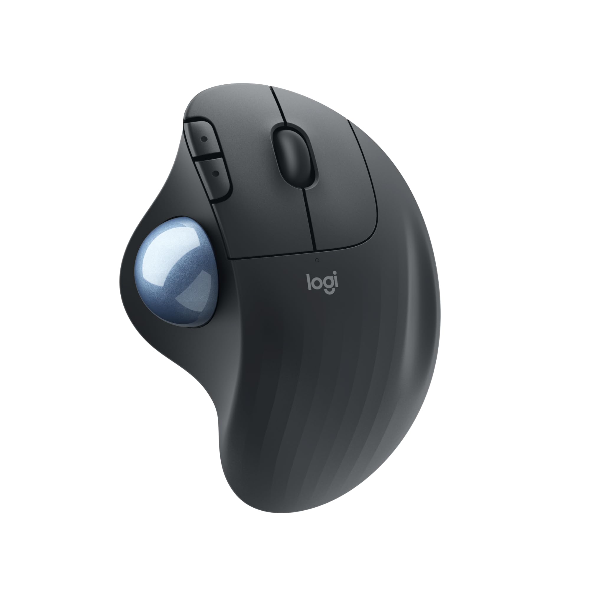 موشواره بی‌سیم Logitech ERGO M575 - کنترل آسان با انگشت شست، دقت و پیگیری صاف، طراحی راحتی کهنه‌کار، برای ویندوز، کامپیوتر شخصی و مک با قابلیت‌های بلوتوث و USB - گرافیت