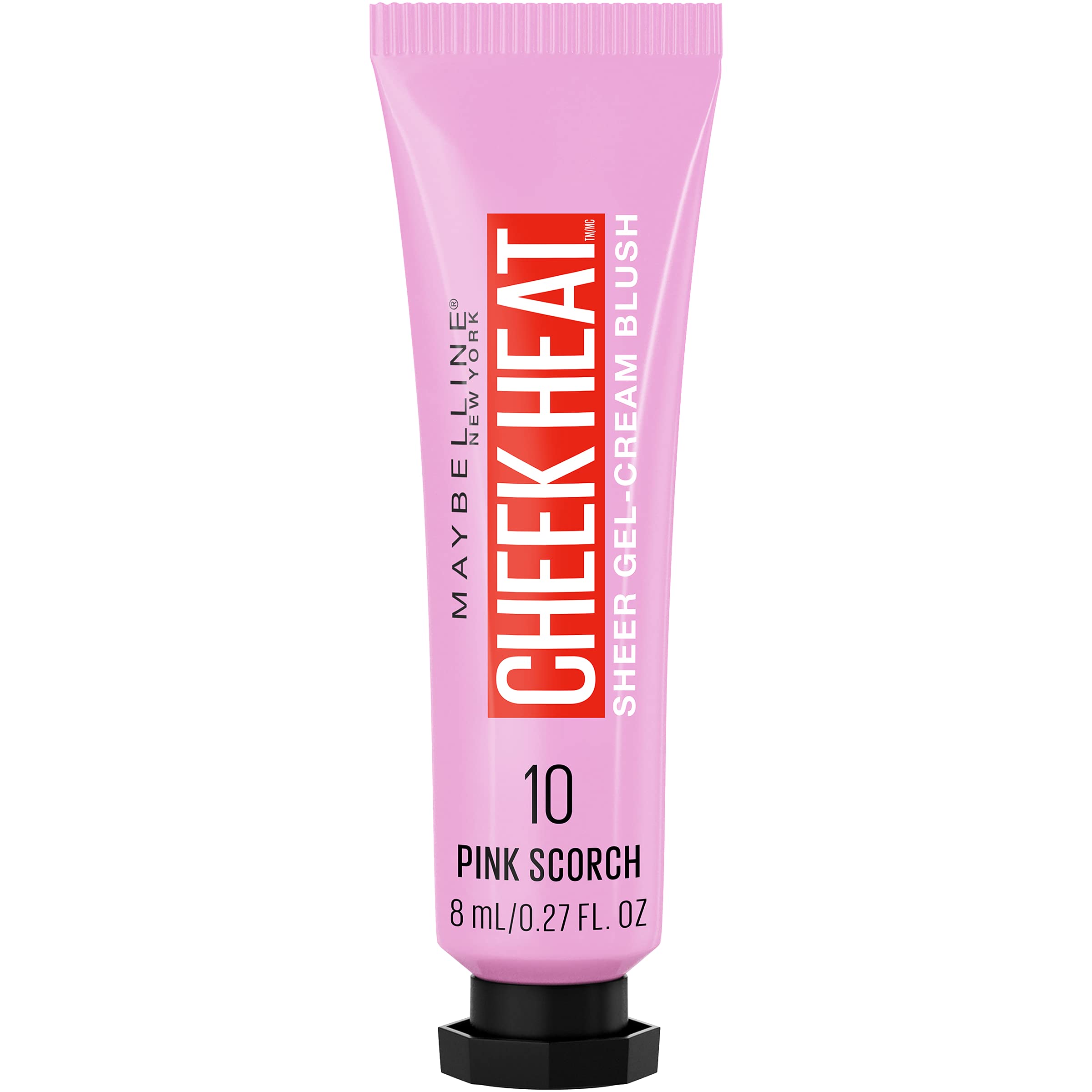 ژل کرم گونه گونه گونه Maybelline Cheek Heat ، حجم سبک که نفس‌وزن ، رنگ رونق ، چشمگیر طبیعی ، ظاهر جوشنی ، خاتمه‌ی مگس د دیواره‌ای، بدون روغن ، صورتی زحمت‌آور ، 0.27 فلزی 10 صورتی زحمت‌آور