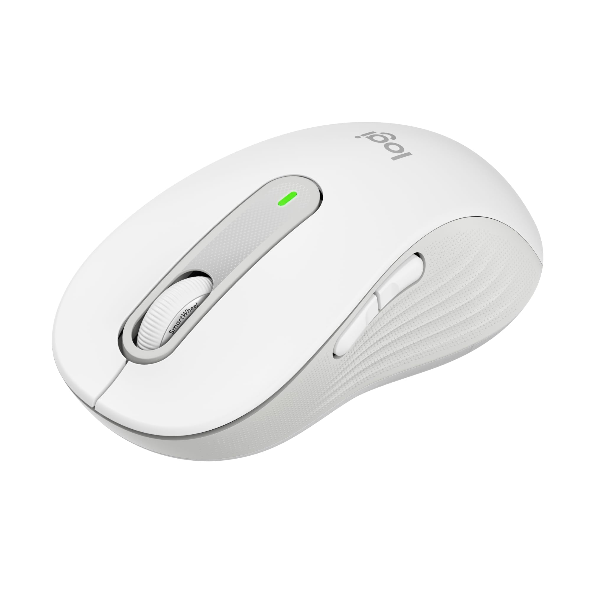 موس بی‌سیم امضایی Logitech M650 L اندازه بزرگ - باطری ۲ ساله، کلیک‌های بی‌صدا، دکمه‌های کناری قابل تنظیم، بلوتوث، برای کامپیوتر/مک/چند دستگاهه/کروم‌بوک - آف‌وایت، برای دست‌های بزرگ