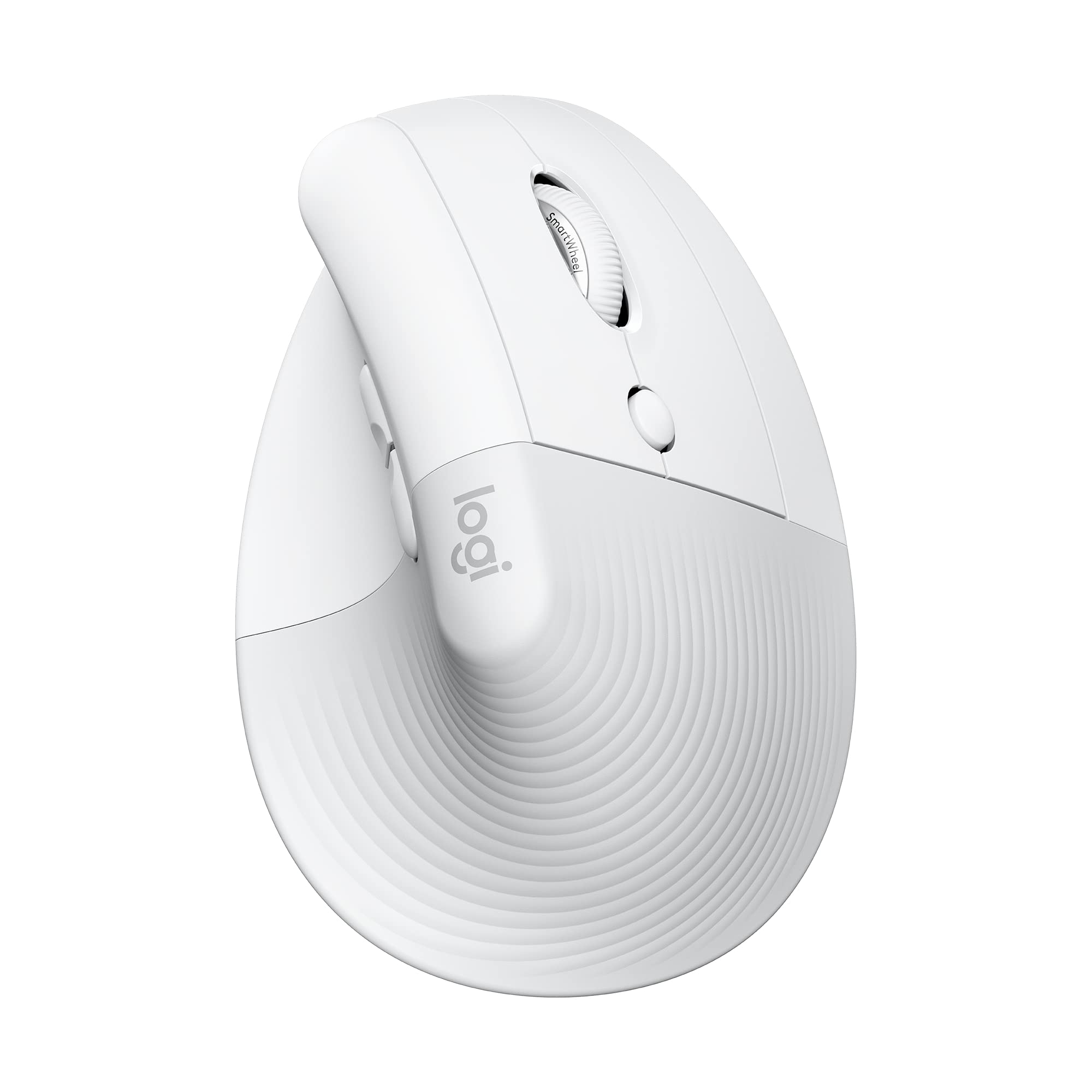 ماوس عمودی ارگونومیک Logitech Lift، بی‌سیم، با قابلیت اتصال از طریق بلوتوث یا گیرنده USB Logi Bolt، کلیک‌های بی‌صدا، ۴ دکمه، سازگار با ویندوز/مک‌اواس/آیپد‌اواس، لپتاپ، کامپیوتر شخصی - رنگ موس سفید و مشکی