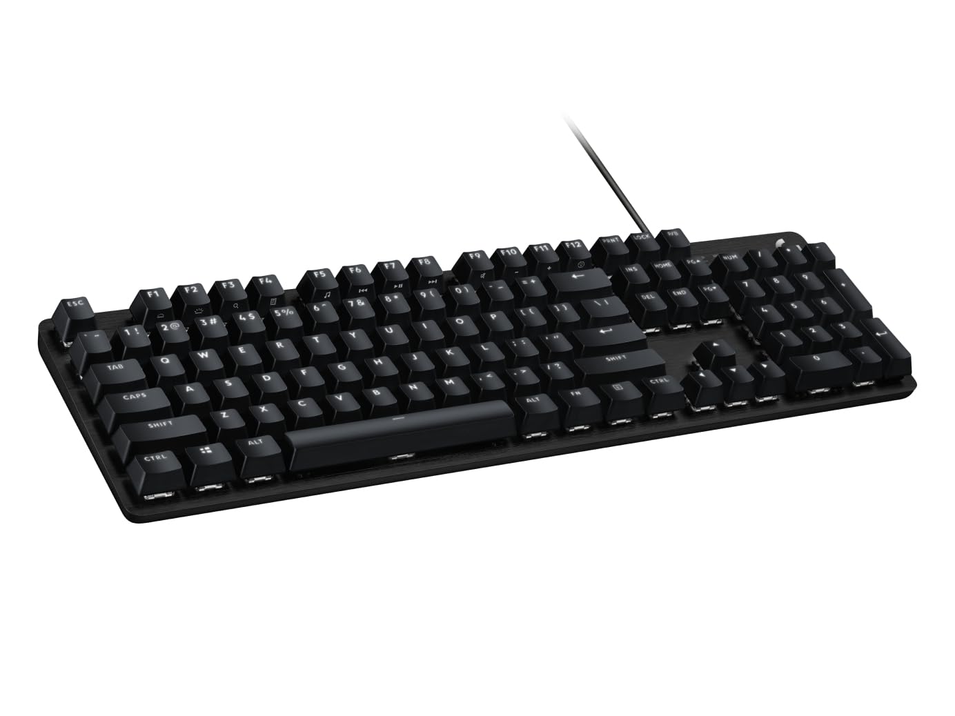 کیبرد بازی مکانیکال Logitech G413 با اندازه‌ی کامل - دارای نور پس زمینه با سوئیچ‌های تاکتیل، صفحه کلید بین‌المللی US با ترتیب Qwerty، طراحی سیاه رنگ و اندازه‌ی کامل US Intl
