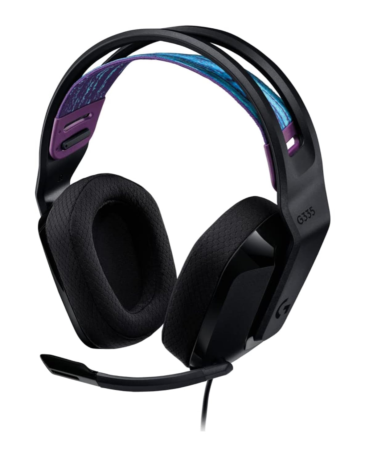 هدست گیمینگ باسیم Logitech G335، با میکروفون، جک صوتی 3.5 میلی‌متری، گوشی‌های حافظه اسفنجی راحت، سبک، سازگار با کامپیوتر، پلی‌استیشن، ایکس‌باکس، نینتندو سویچ - مشکی