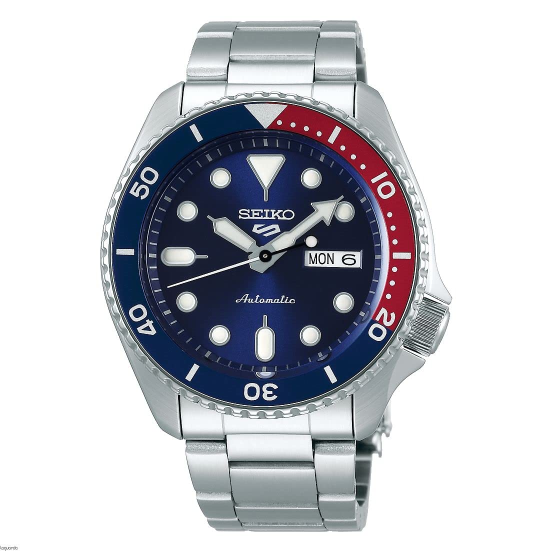 محصولات مردانه ساعت اتوماتیک آنالوگ Seiko 5 Sports، رنگ آبی، مدل Srpd5، 3K1 پپسی آبی