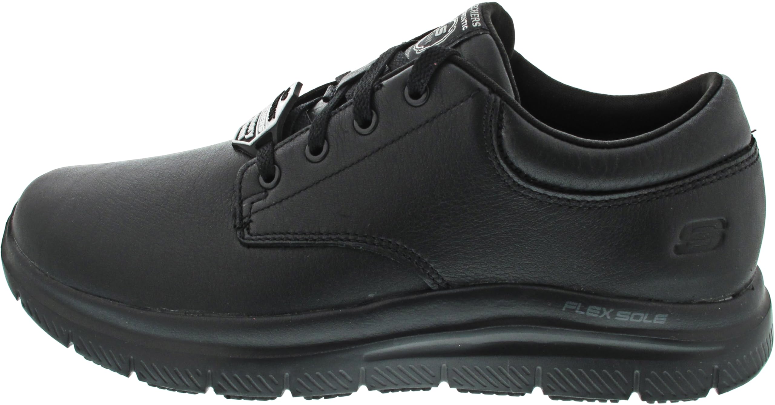 Skechers Flex Advantage Sr Fourche — کفش رسمی یونیفرم مردانه، سایز 45 (EU)، چرم مشکی