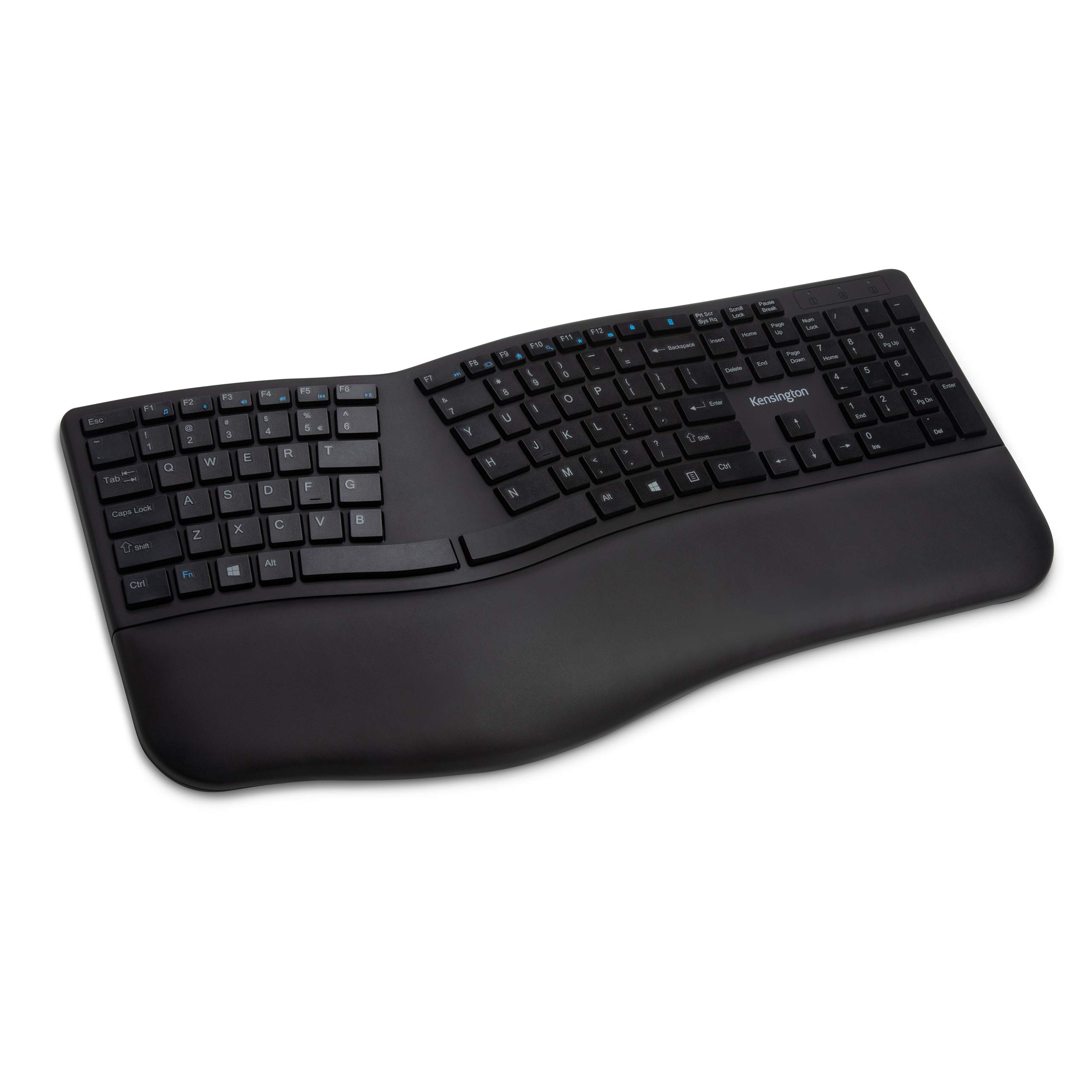 کیبورد بی‌سیم ارگونومیک کنزینگتون پرو فیت، بلوتوث - مشکی (K75401US) طراحی مدرن با رنگ مشکی