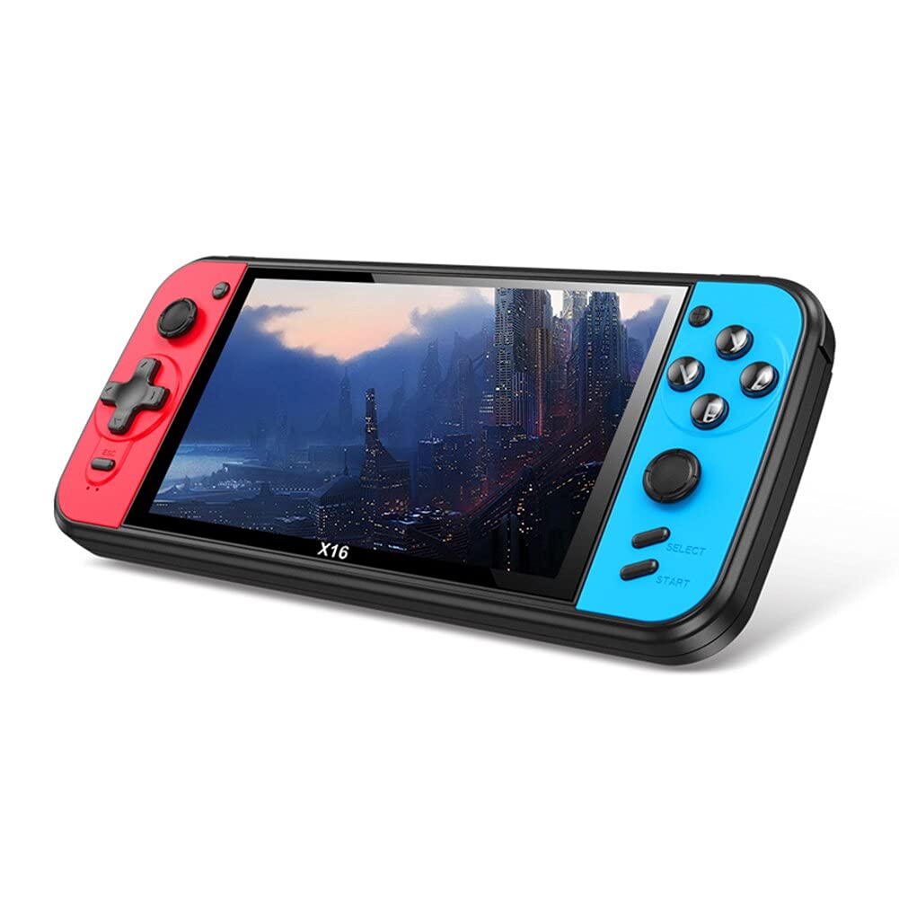 کنسول بازی تصویری قابل حمل X16 با دو راکر برای بازی‌های GBa و NES با پشتیبانی از کارت TF و صفحه 7 اینچی، با ظرفیت 8GB، کنسول بازی قابل حمل USB.