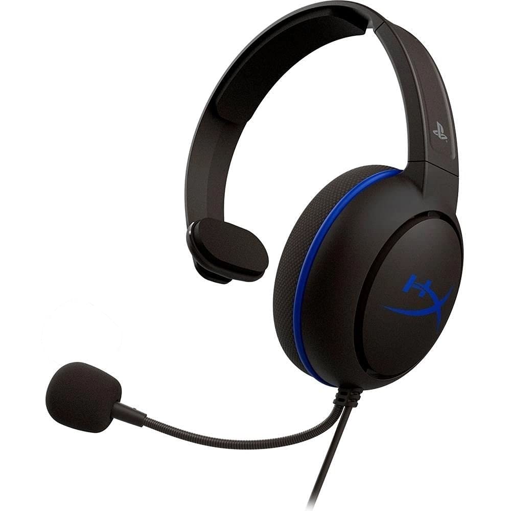 هدست Hyperx Cloudx Chat با گفتگوی واضح، درایور‌های 40 میلی‌متری، میکروفون با قابلیت کنسل‌صدا، فیلتر صدا، کنترل‌های صوتی در خط، سبک، قابل بعدی کاری، یک اندازه، مدل Hx Hscchs Bk/Am، رنگ‌های مشکی و آبی، سیمی