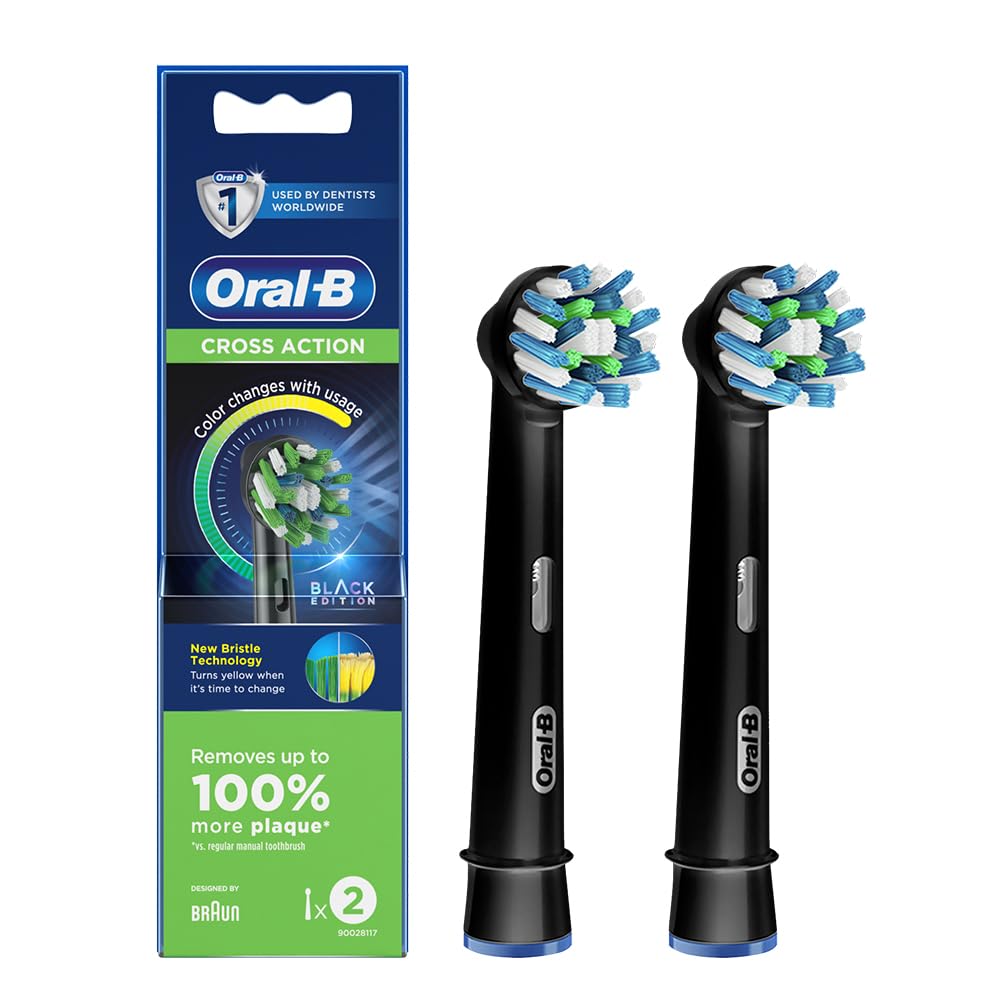 تعویض سربرس Oral-B - EB50BRB-2 CrossAction برای بسته ۲ عددی مسواک الکتریکی قابل شارژ سیاه EB50BRB-2
