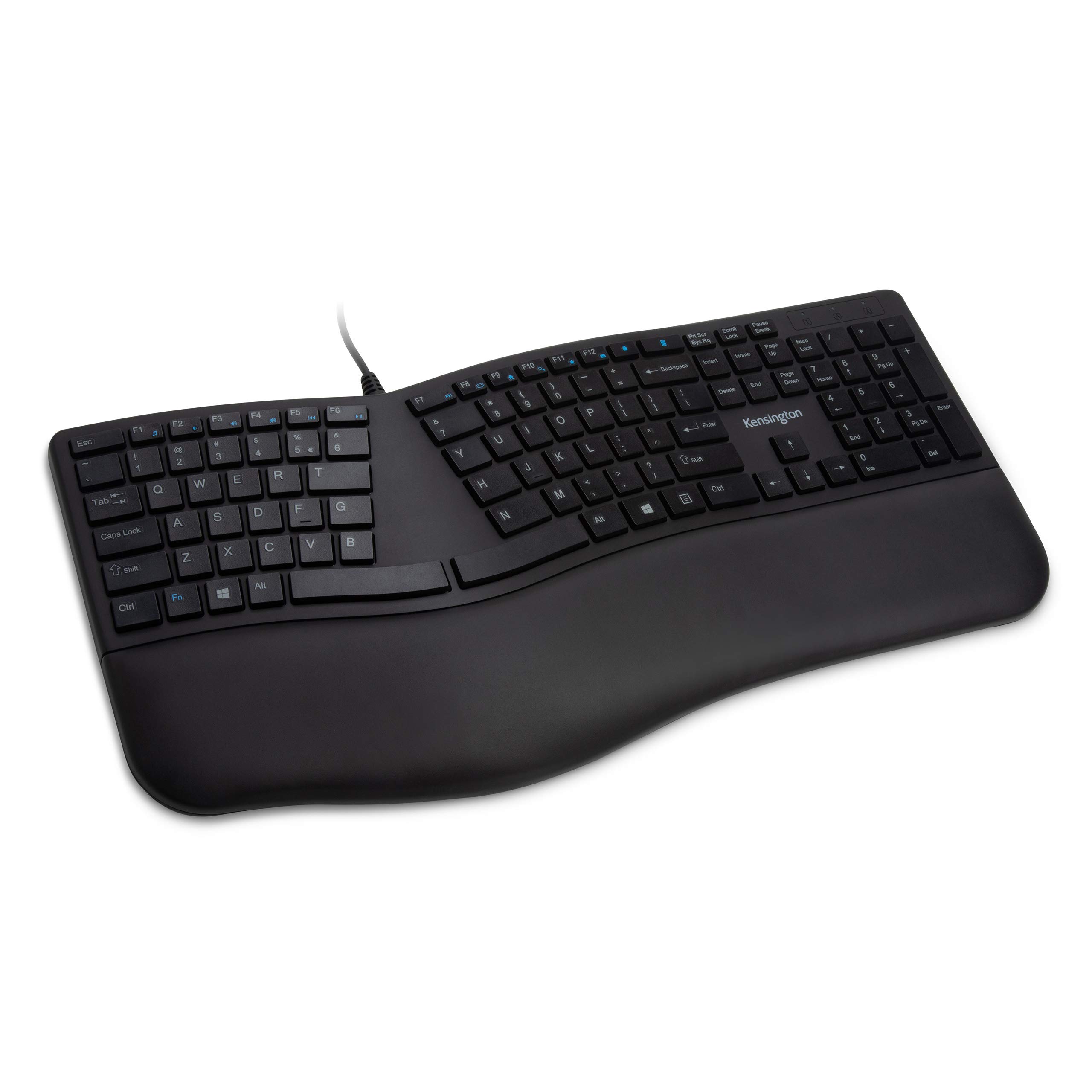 صفحه کلید باسیم ارگونومیک Kensington Pro Fit - سیاه (K75400US) صفحه کلید باسیم سیاه