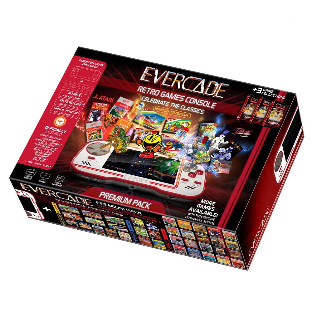 Koch Media Evercade Premium Pack [EU] Includes 3 Cartridges: Atari Volume 1, Namco MusEUm And Interplay 1