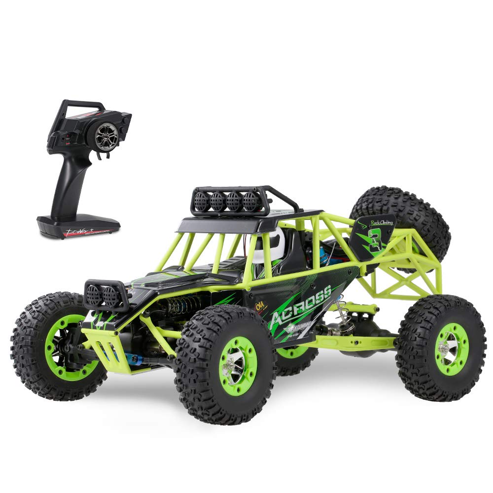 ماشین بازی رادیوکنترلی GoolRC WLtoys 12428، مقیاس 1/12 4WD با سرعت بالای 50 کیلومتر در ساعت، راک کراولر با سرعت بالا، کنترل از راه دور 2.4 گیگاهرتز برای بزرگسالان و کودکان