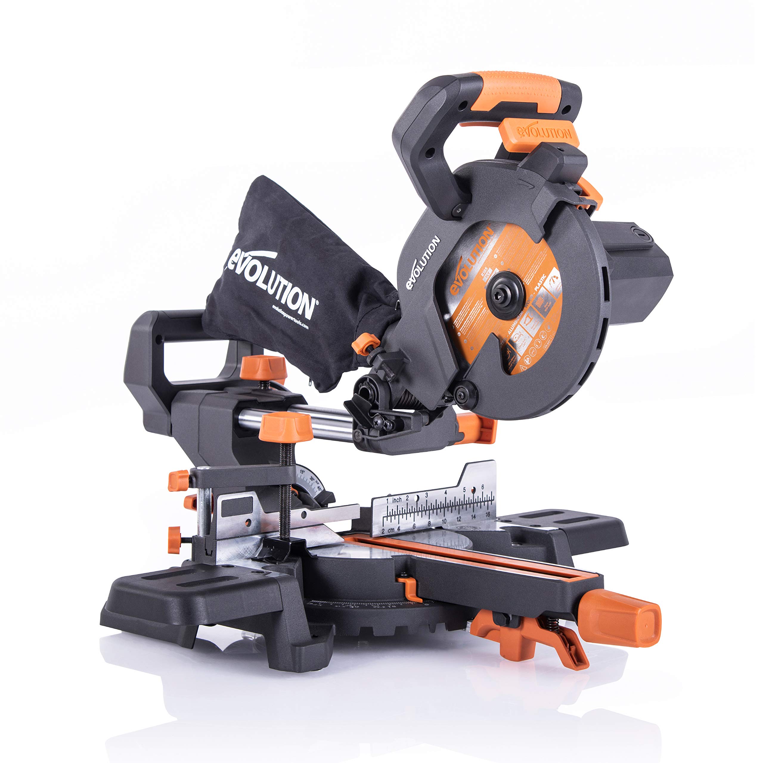 دستگاه برش چند منظوره Evolution Power Tools R185SMS+ با برش مواد مختلف، بیشه 45 درجه، مایل 50 درجه، اسلاید 210 میلیمتر، 1200 وات، 210 میلیمتر، 230 ولت، (ضمانت 3 ساله) R185SMS+ 230 ولت