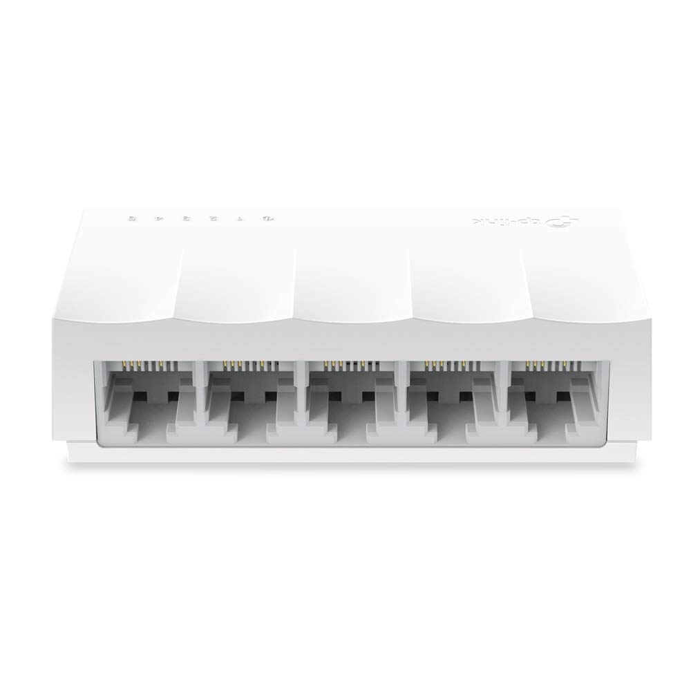 سوییچ شبکه / اترنت 10/100 مگابیت بر ثانیه 5 پورتی TP-Link با قابلیت نصب روی دسکتاپ / دیوار، جداکننده اترنت، مدل پلاستیکی (LS1005)