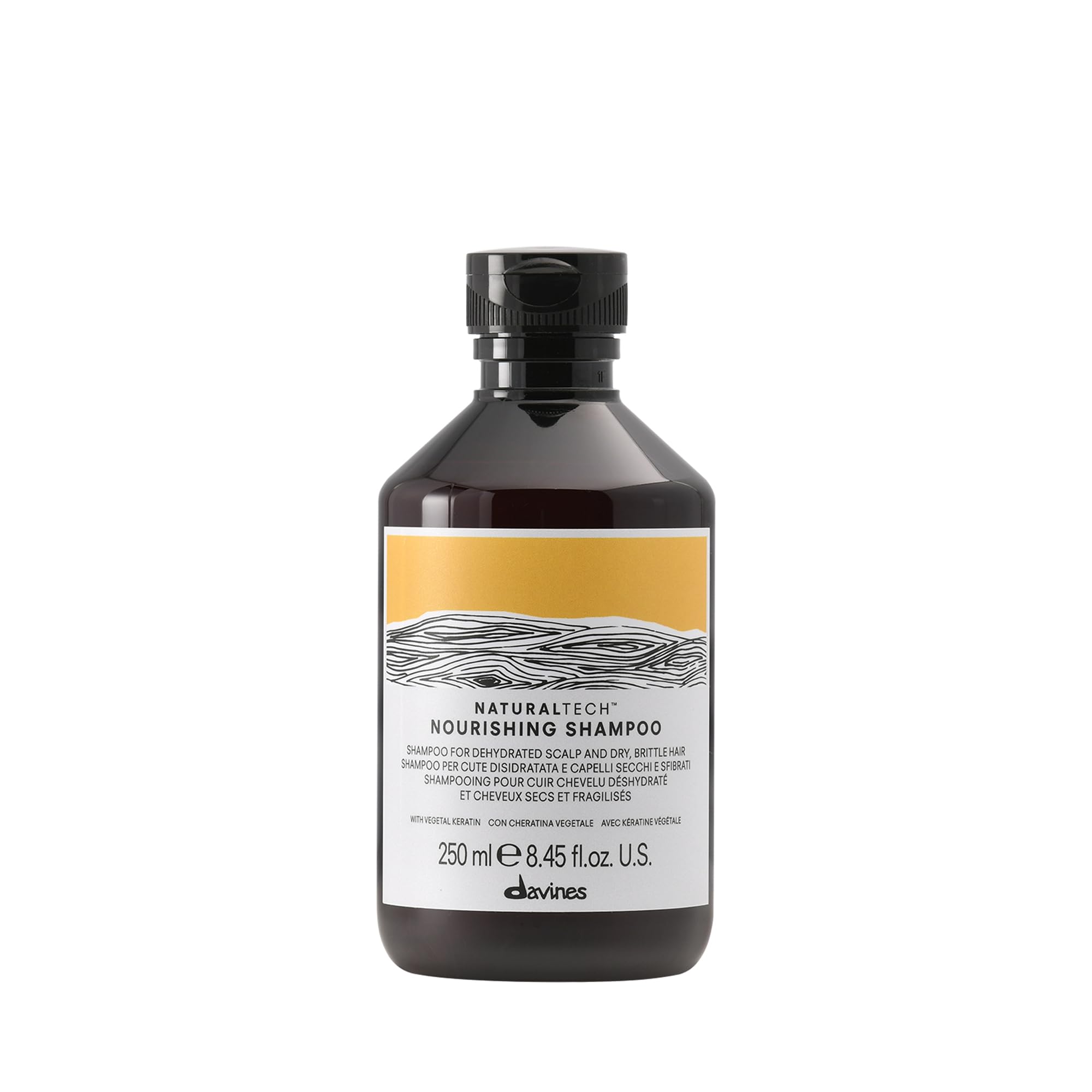 شامپو تغذیه دهنده Davines Naturaltech، عمل تمیزکردن ملایم برای پوسته های خشک و موهای خشک و شکننده، 8.45 اونس مایع (8.45 فلفله)