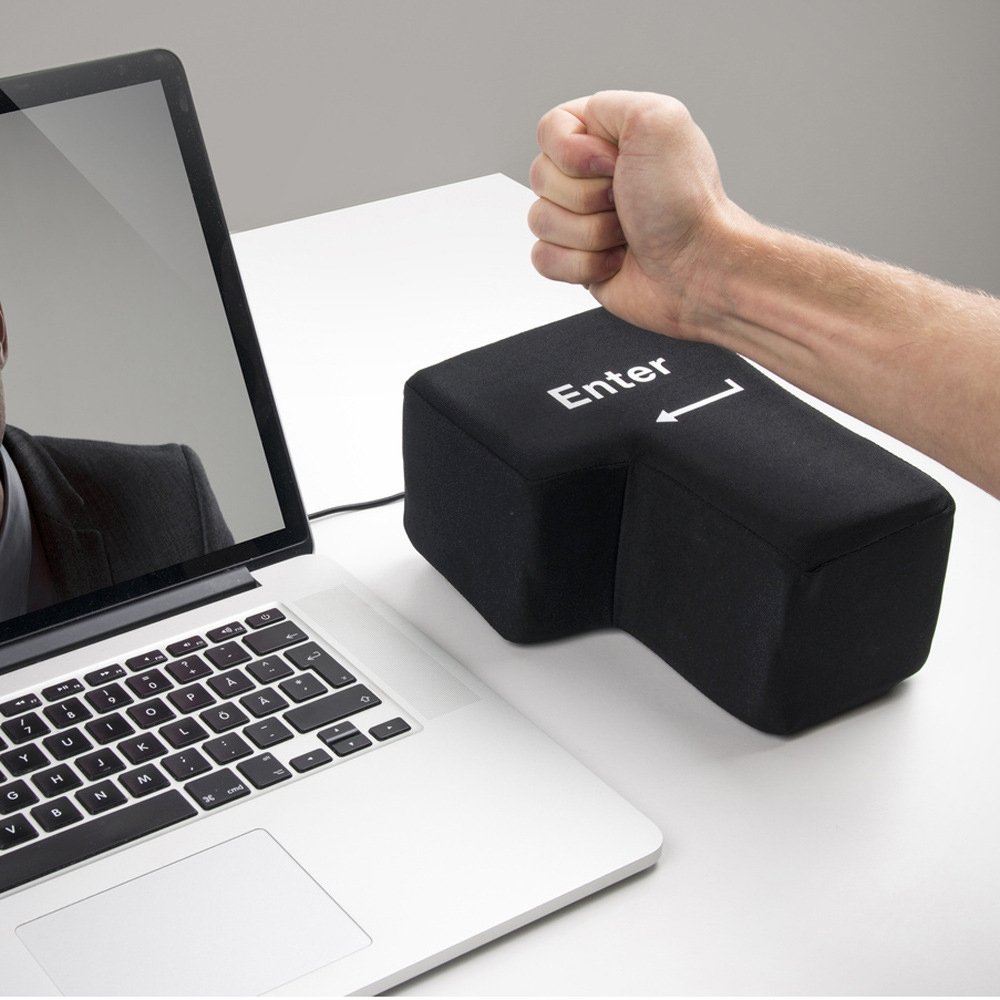 دکمه ورودی بزرگ پلاکمشی کامپیوتری با ورودی USB وساده و کمیاب موس (ماوس) (مشکی)