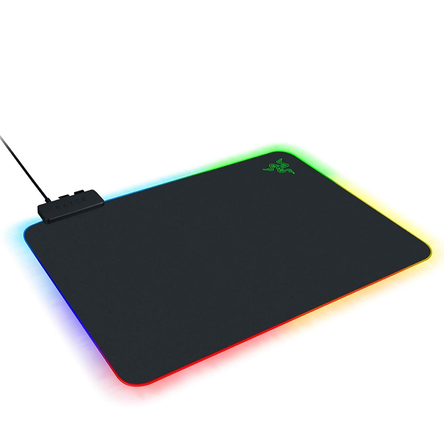 ریزر فایرفلای V2 - موس پد بازی سطح سخت (سطح میکرو-متن, نگهدارنده کابل, نورپردازی RGB کروما) سیاه تکی