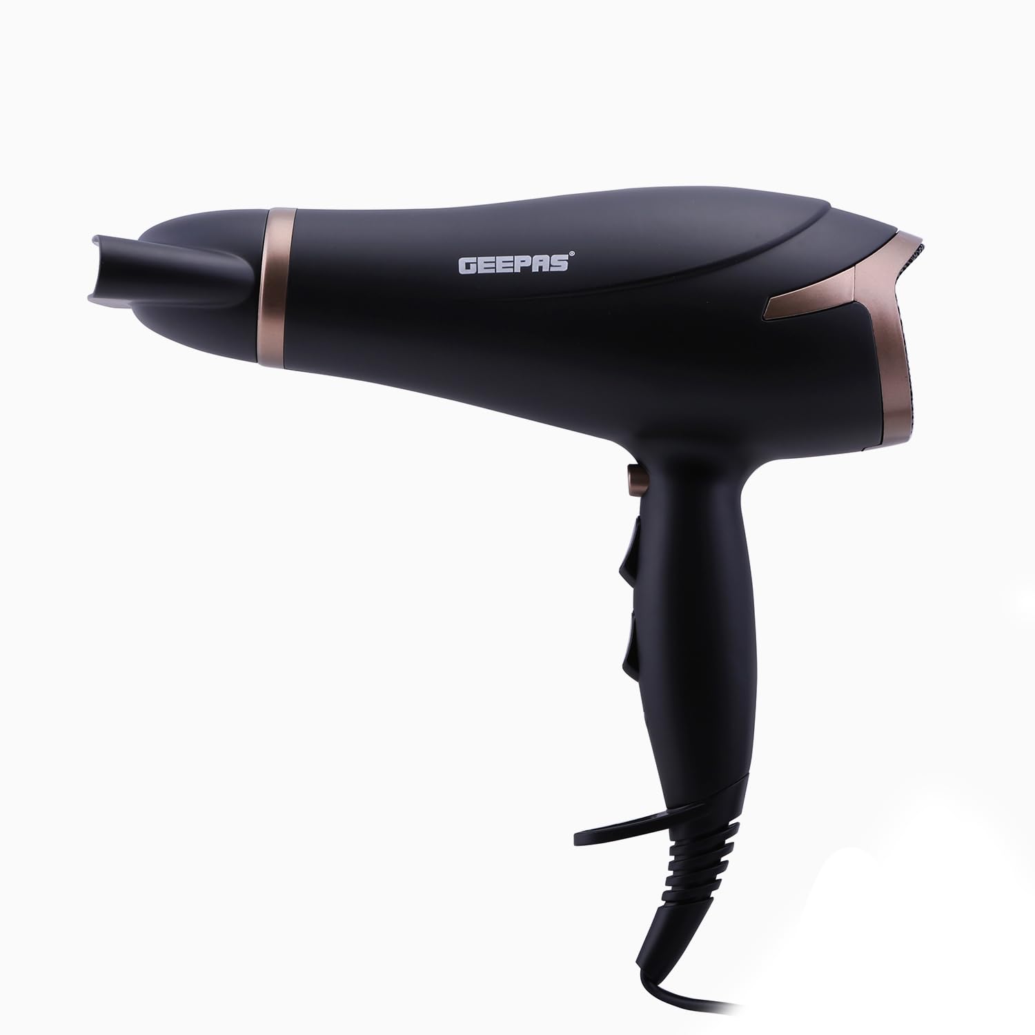سشوار Geepas GH8643 - دو سرعته و سه تنظیم دما 2200 وات | وظیفه شات سرد برای براقیت بدون پرز - درجه کنار پذیرفتنی ۲ سال گارانتی