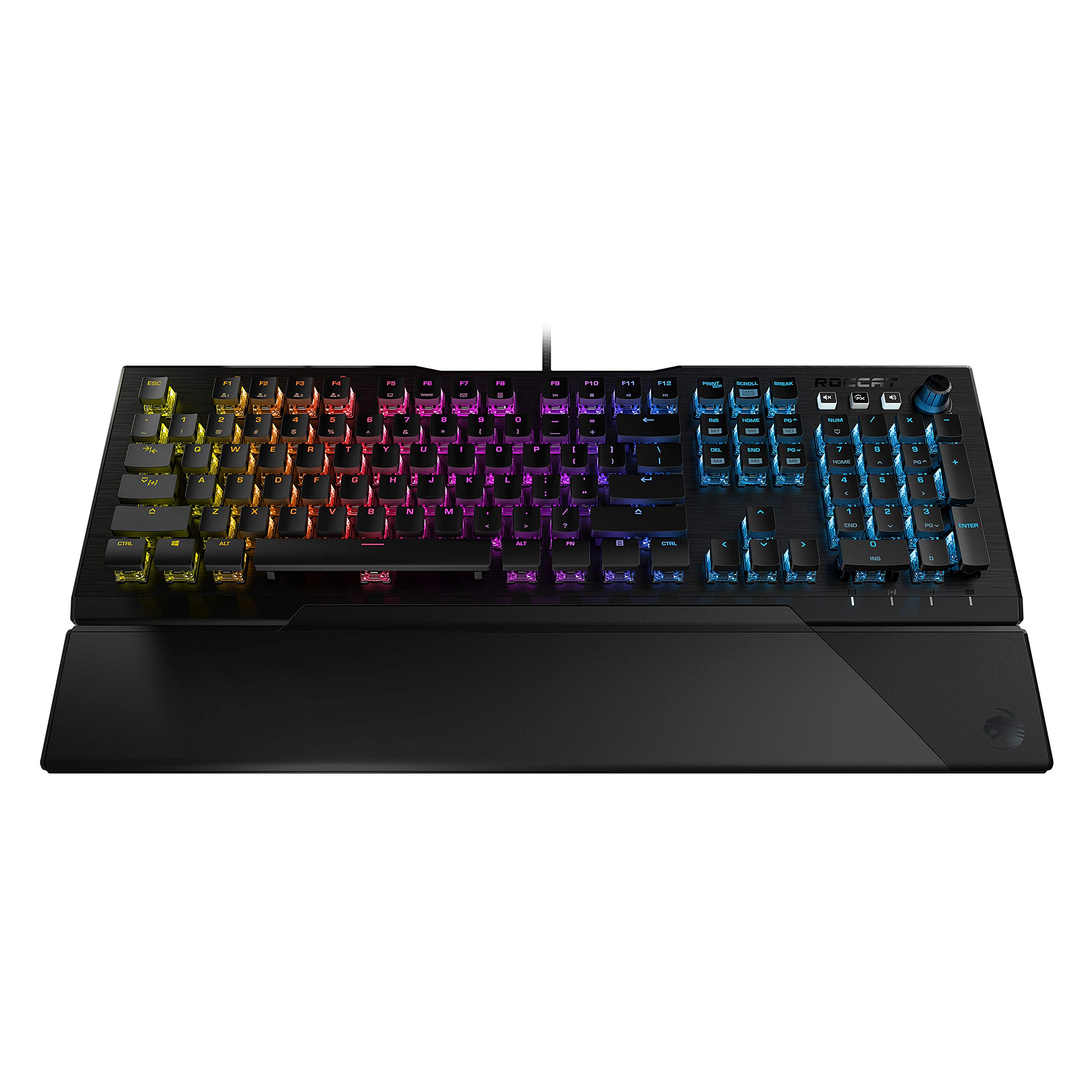 کیبورد بازی مکانیکی Roccat Vulcan 121 Aimo Rgb با سوییچ قرمز، رنگ سیاه