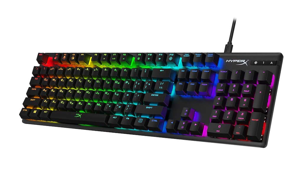 کیبرد مکانیکی بازی HyperX Alloy Origins - با سوییچ های HyperX قرمز (طرح UK)