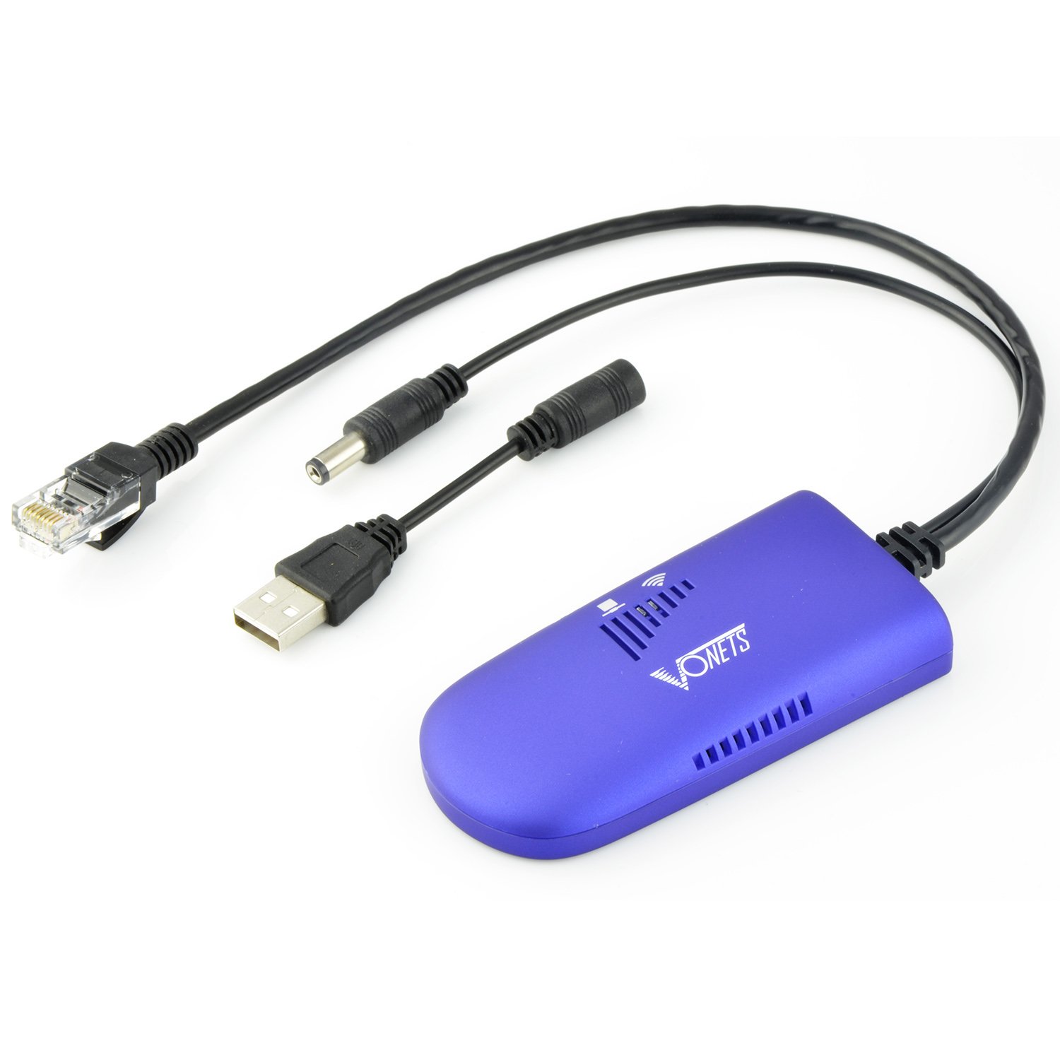 پل وای فای وای وای فونتس به سیمی / رابط اترنت تکرار کننده سیگنال صنعتی کوچک 2.4 گیگاهرتز 300 مگابیت بر ثانیه 1 RJ45 مرد USB / DC برای مانیتورینگ، ترازوهای الکترونیکی، پرینتر IP، رباتها، دستگاه‌های پزشکی VAP11G-300 بنفش