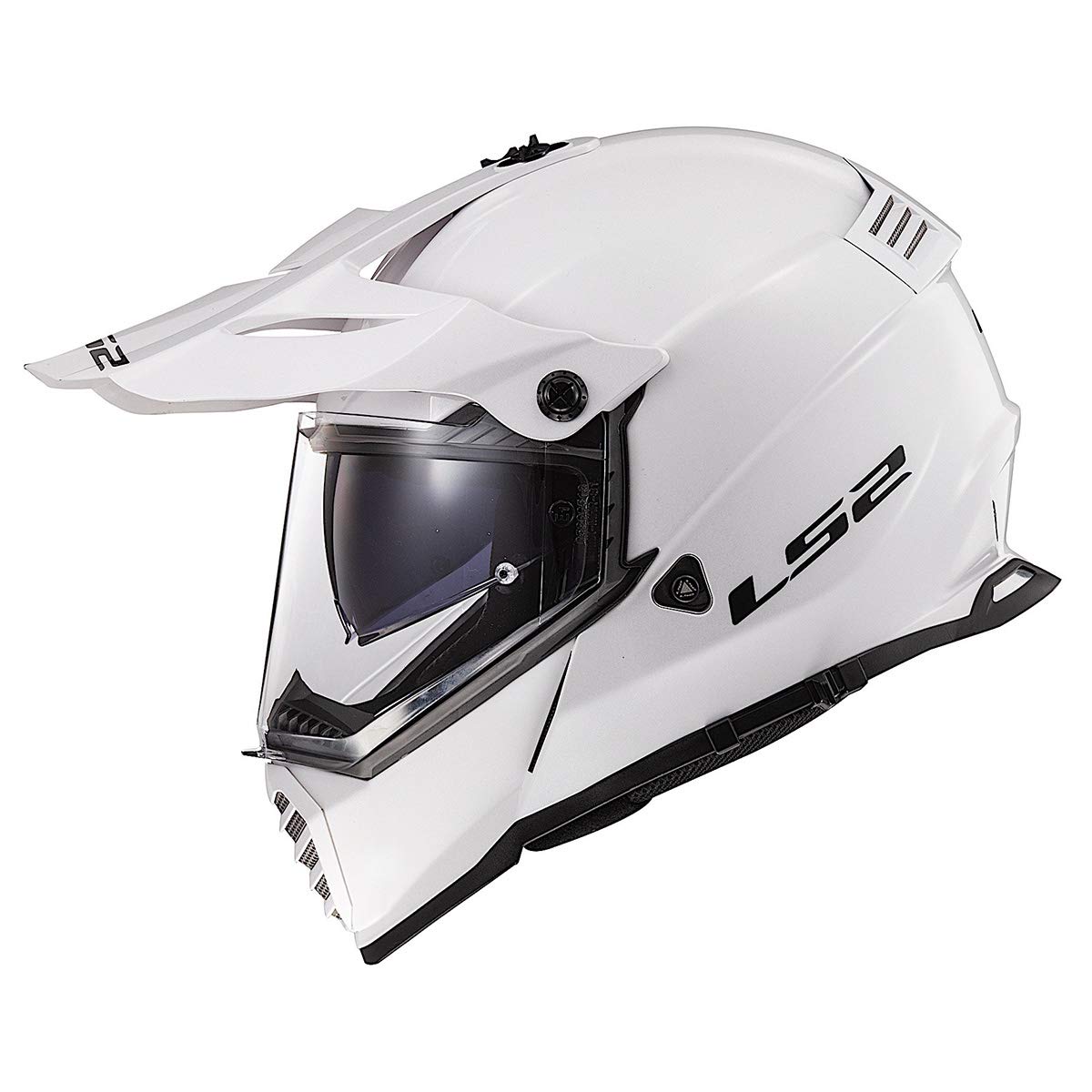 کلاه LS2 مدل Blaze Adventure سایز XS رنگ سفید براق