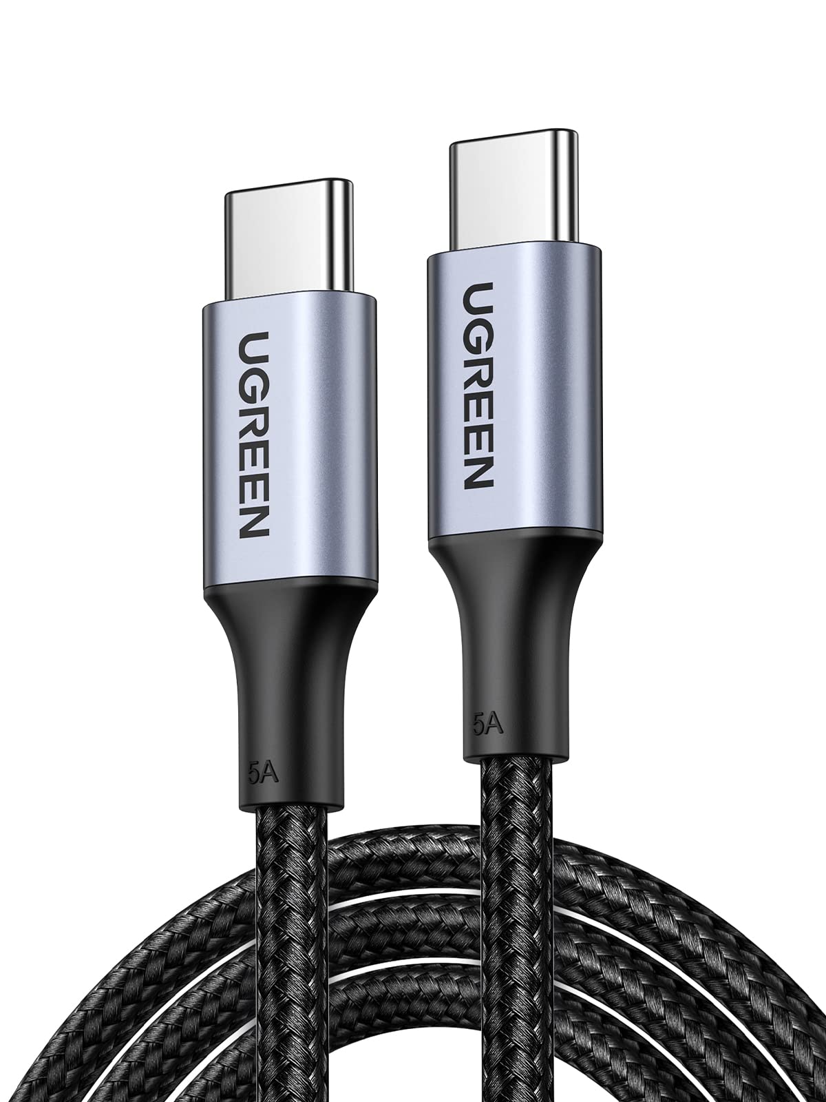 کابل یوجین USB C 2 متری، بافته شده تحویل توان 100 وات PD کابل شارژ سوپر سریع USB C به Type-C برای آیفون ۱۵/۱۶/۱۷ پرو مکس، آیپد مینی ۷، مک بوک پرو، آیپد، سامسونگ S25 الترا/S24/۲۳، هواوی P70 ۱ متری