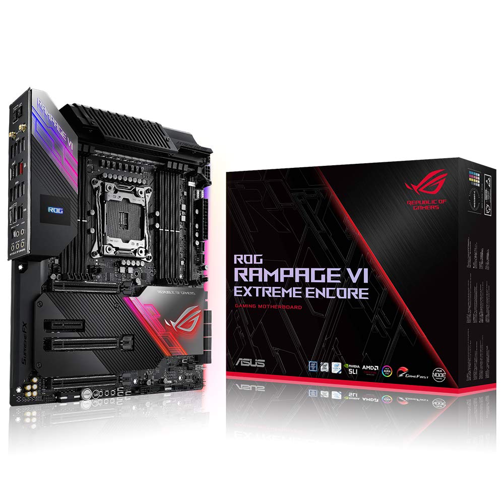 مادربورد ASUS ROG RAMPAGE VI EXTREME ENCORE (INTEL X299) E-ATX برای پردازنده‌های Intel Core X-series با سوکت LGA 2066
