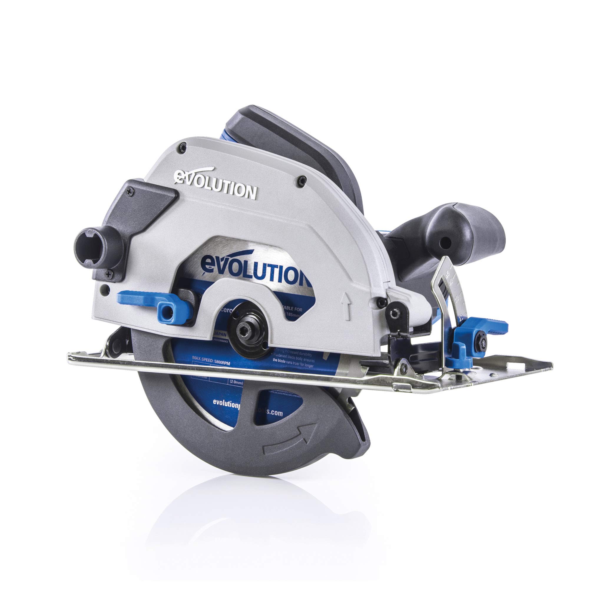 دستگاه برش گرد فولادی صنعتی Evolution Power Tools S185CCSL، آبی، 185 میلیمتر، (230 ولت) 185 میلیمتر