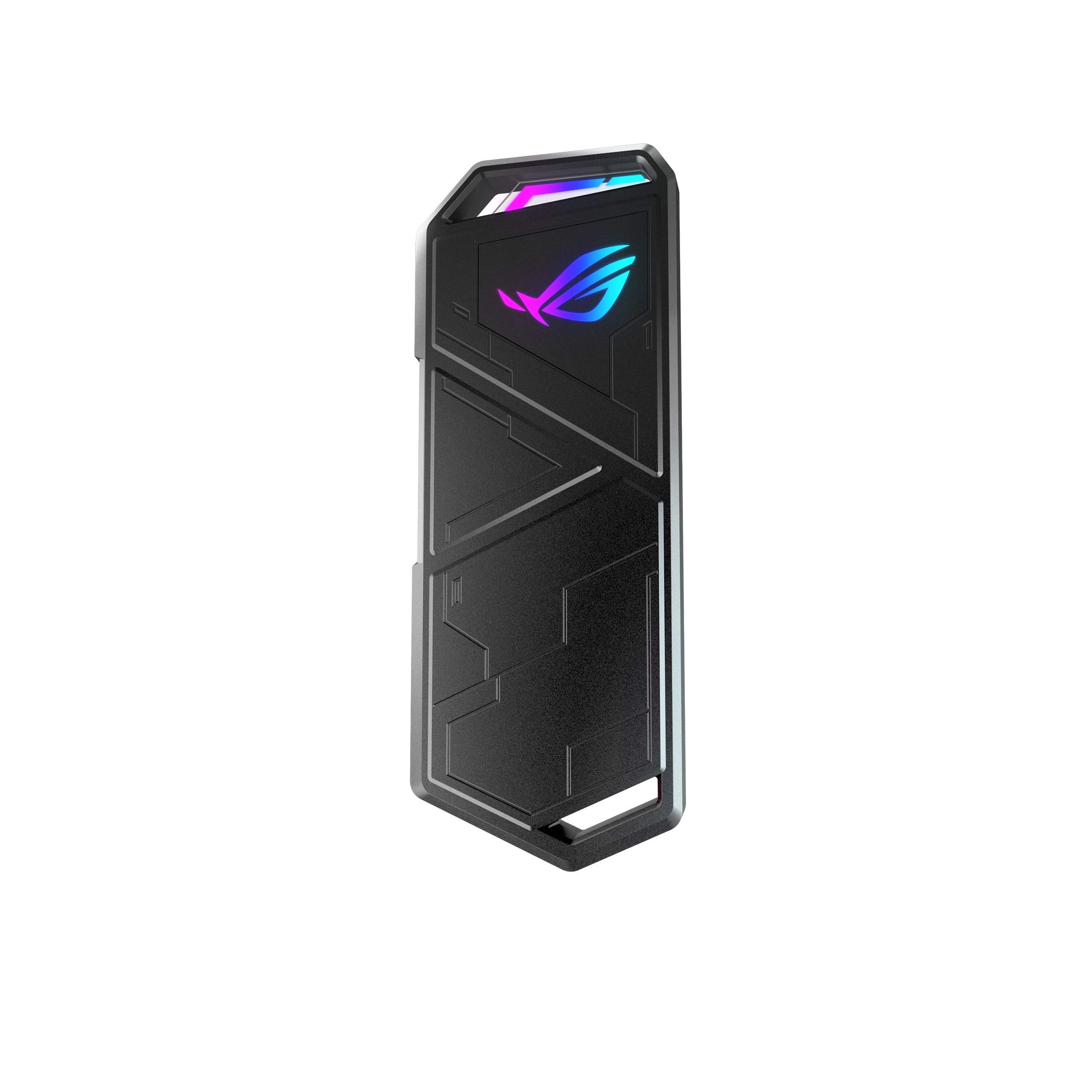 اسوس ROG Strix Arion آلومینیوم M.2 NVMe SSD قابل حمل جعبه بیرونی تبدیل کیس آداپتور، USB 3.2 نسل 2 نوع C (10 گیگابایت بر ثانیه)، کابل‌های USB-C به C و A، مناسب برای PCIe 2280/2260/2242/2230 M کی/کلید B+M