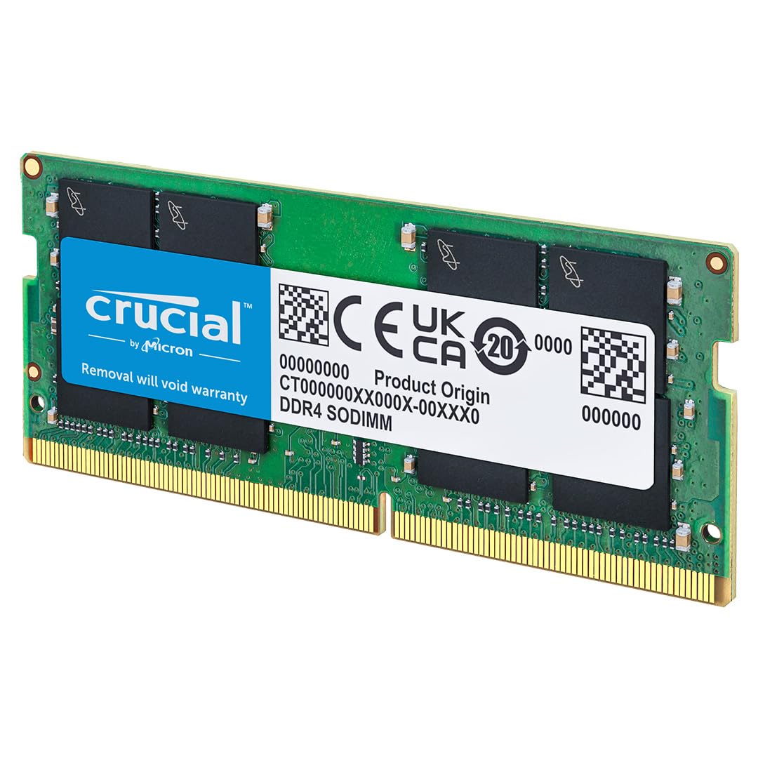 حافظه Crucial RAM 32GB DDR4 با سرعت 3200MHz CL22 (یا 2933MHz یا 2666MHz) حافظه لپ تاپ CT32G4SFD832A 32GB با سرعت 3200 MHz