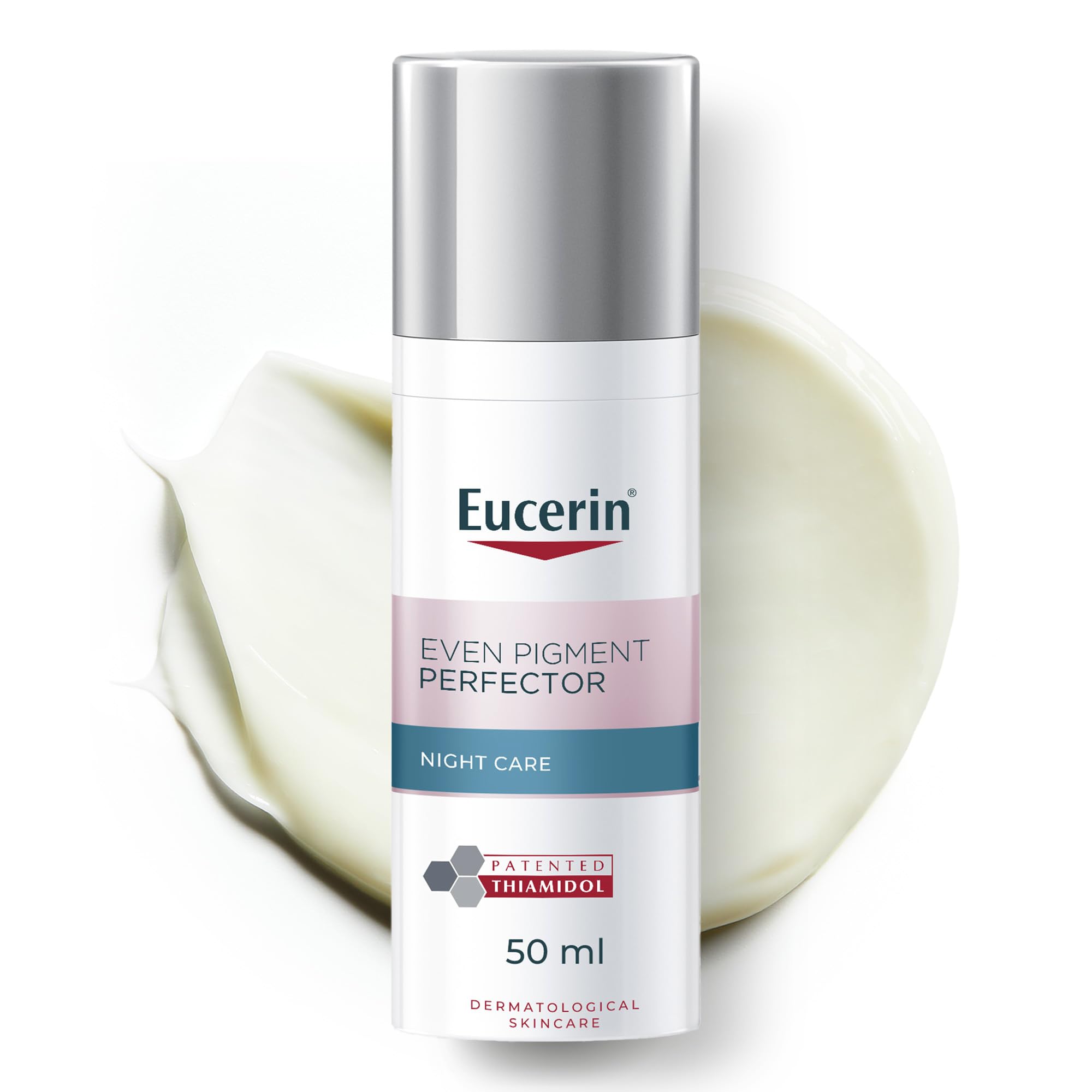 کرم شب Eucerin Even Pigment Perfector با تیمیدول، لک‌های تیره را کاهش می‌دهد و پوست را تجدید می‌کند، سریع جذب می‌شود، نرم‌کننده برای همه انواع پوست، 50 میلی لیتر، تک قطعه