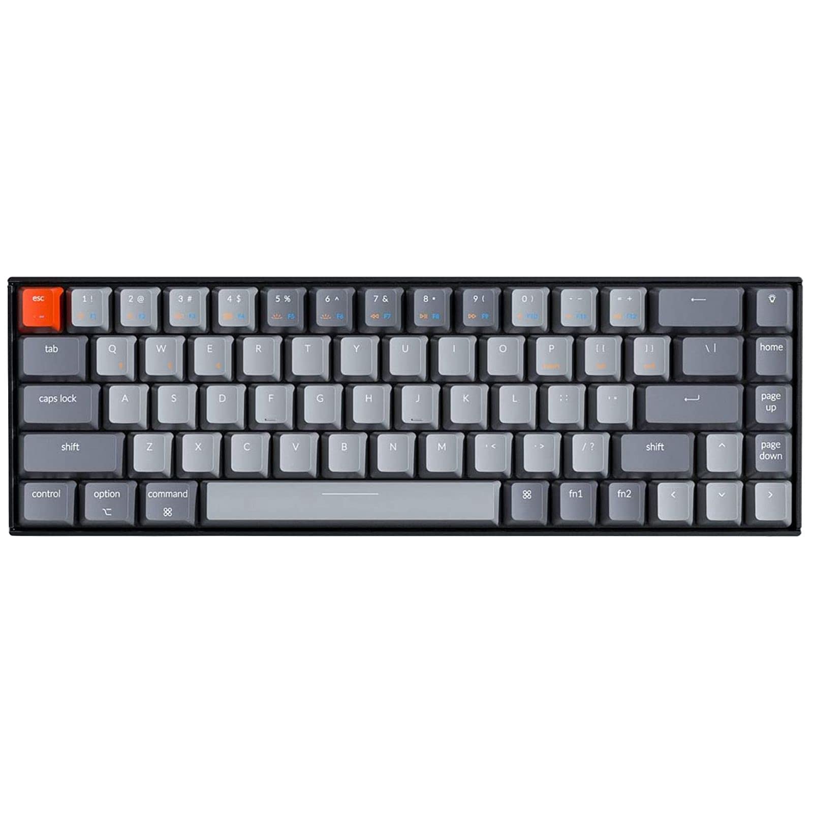 صفحه کلید مکانیکی بی‌سیم بلوتوث ۵.۱ Keychron K6 با سوئیچ Gateron G Pro Brown/ پشتیبانی از نور پس زمینه LED/ باتری قابل شارژ، صفحه کلید کامپکت با ۶۸ کلید سازگار با مک و ویندوز