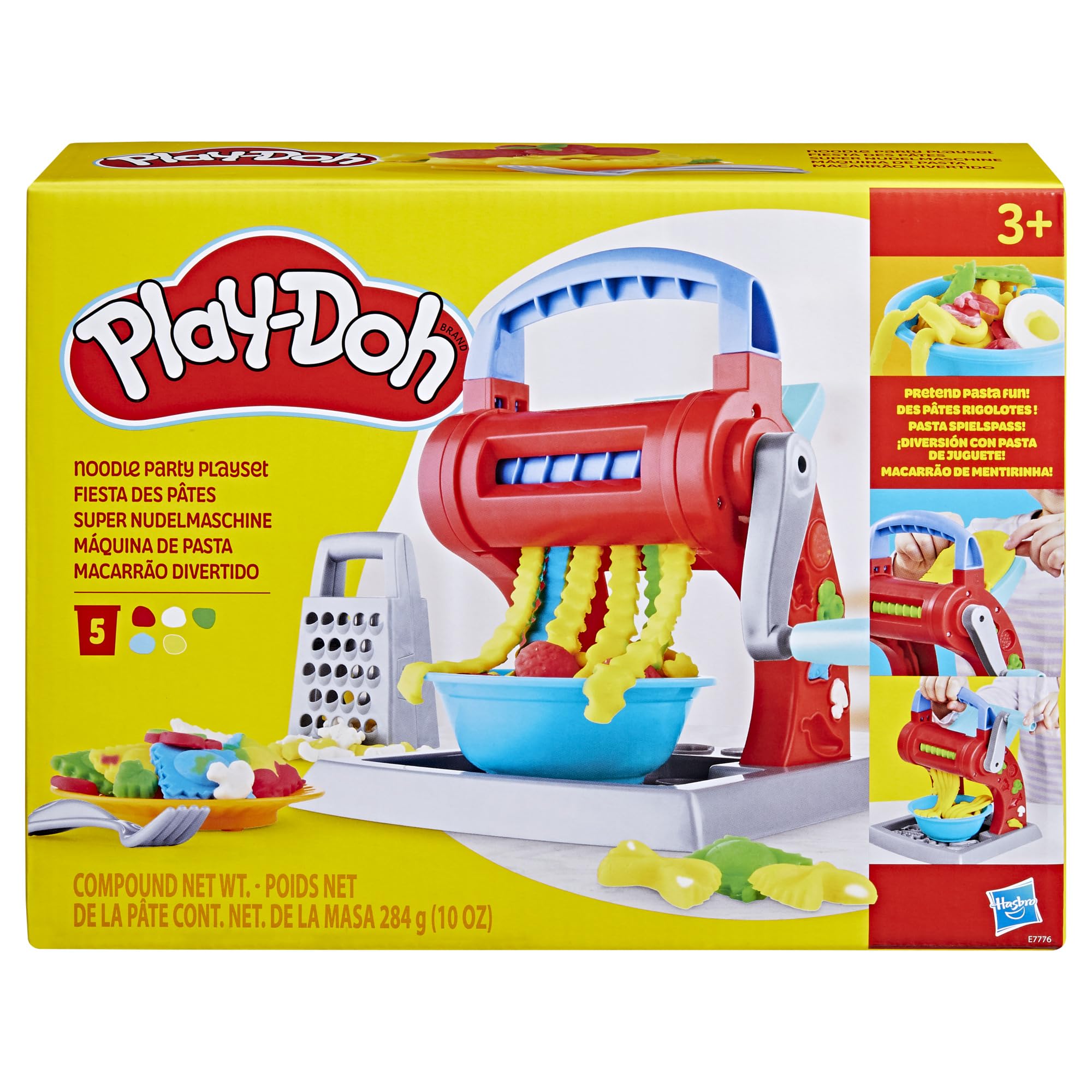 مجموعه بازی Play-Doh Kitchen Creations Noodle Party برای کودکان به سن 3 سال و بالاتر با 5 رنگ Play-Doh غیر سمی تکی Noodle Party Playset