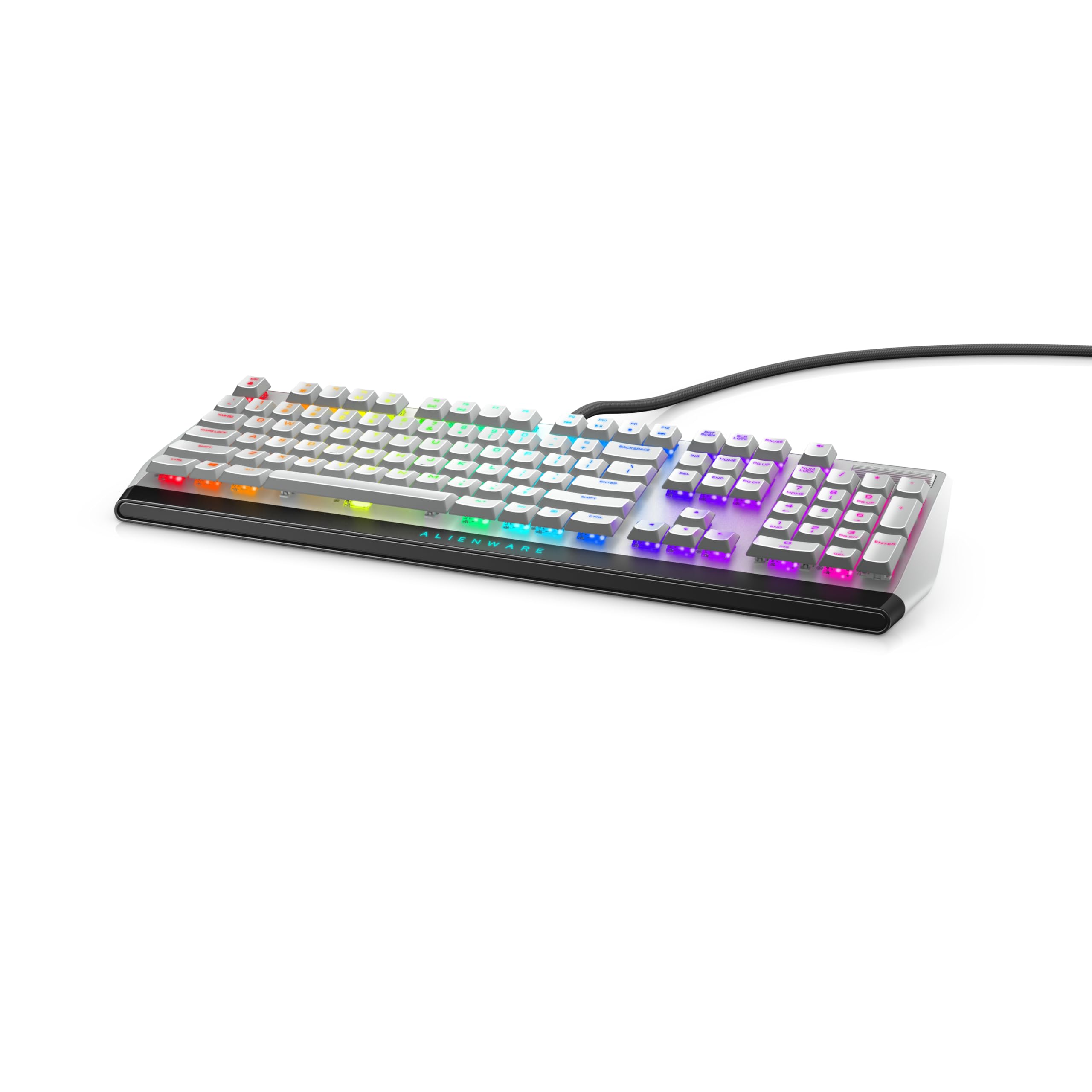 کیبورد بازی Alienware AW Low-Profile RGB MECH Gaming Keyboard- 510K در رنگ Lunar Light کلاسیک