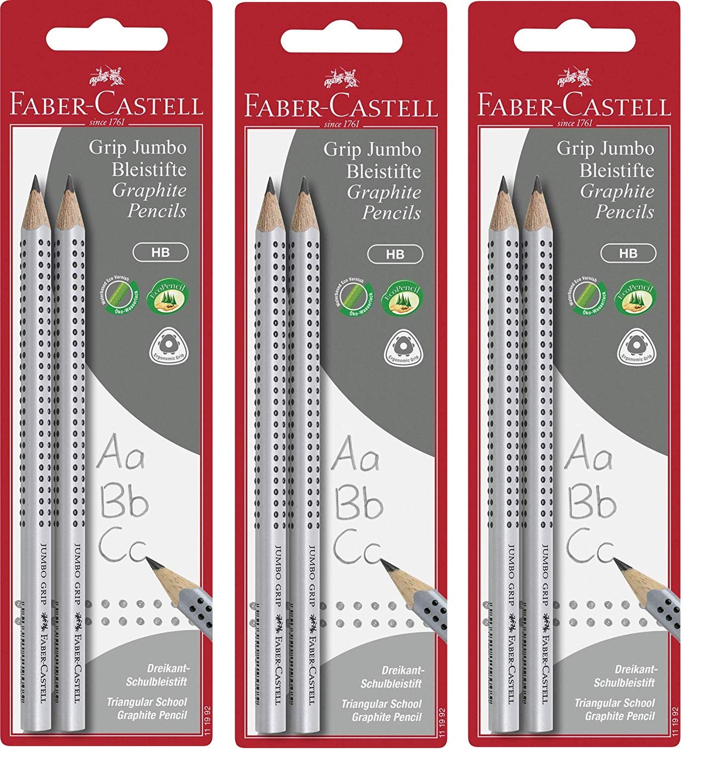 مجموعه مداد Faber-Castell Jumbo Grip HB 111992 شامل 2 عدد (مجموعه 6 عدد)
