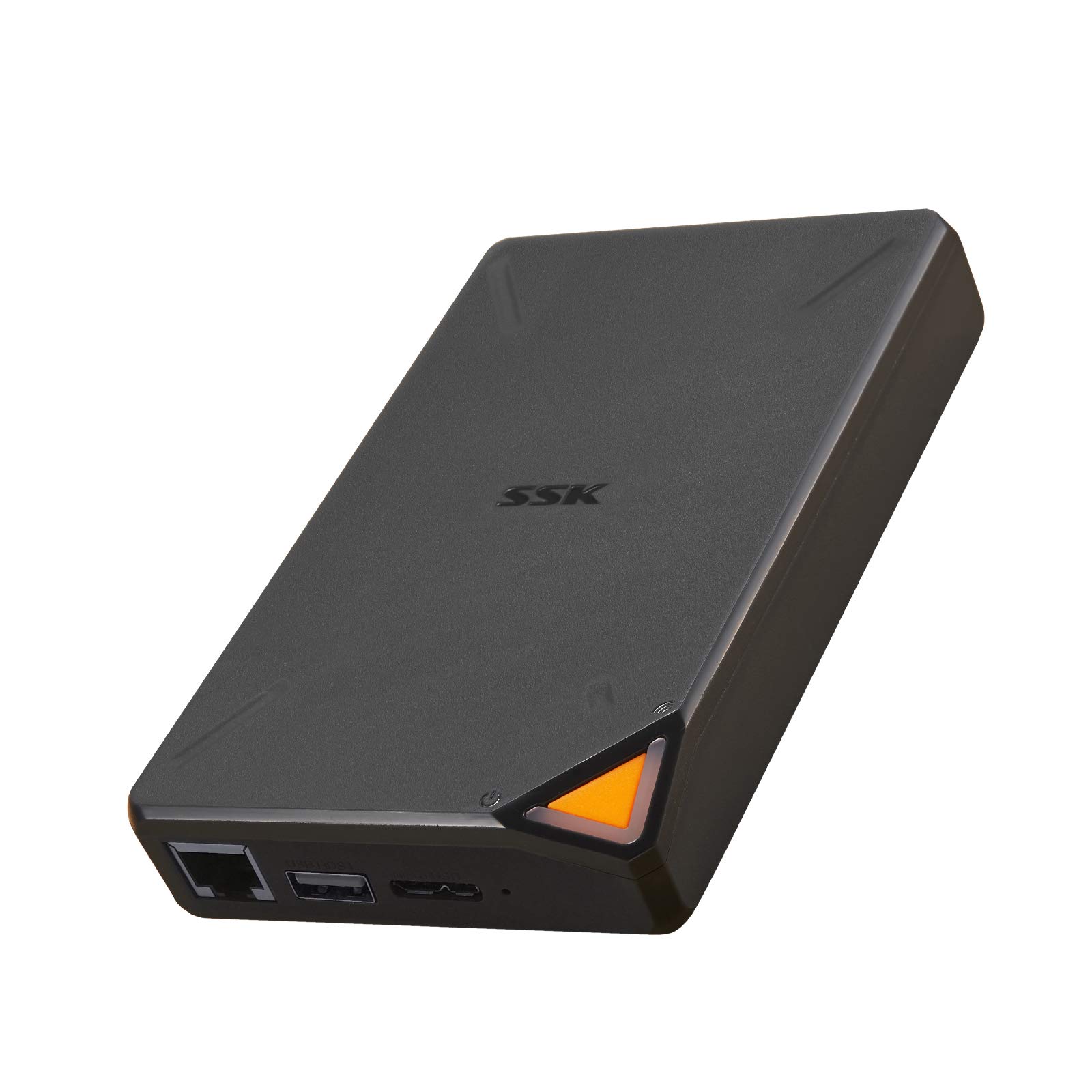 دیسک سخت اکسترنال بی‌سیم ابر شخصی SSK 1TB با قابلیت اتصال WiFi برای سفر، پشتیبانی از پشتیبان‌گیری خودکار، اتصال خواننده کارت SD و به اشتراک گذاری داده برای آیفون، آیپد، تبلت، گوشی هوشمند و لپ‌تاپ