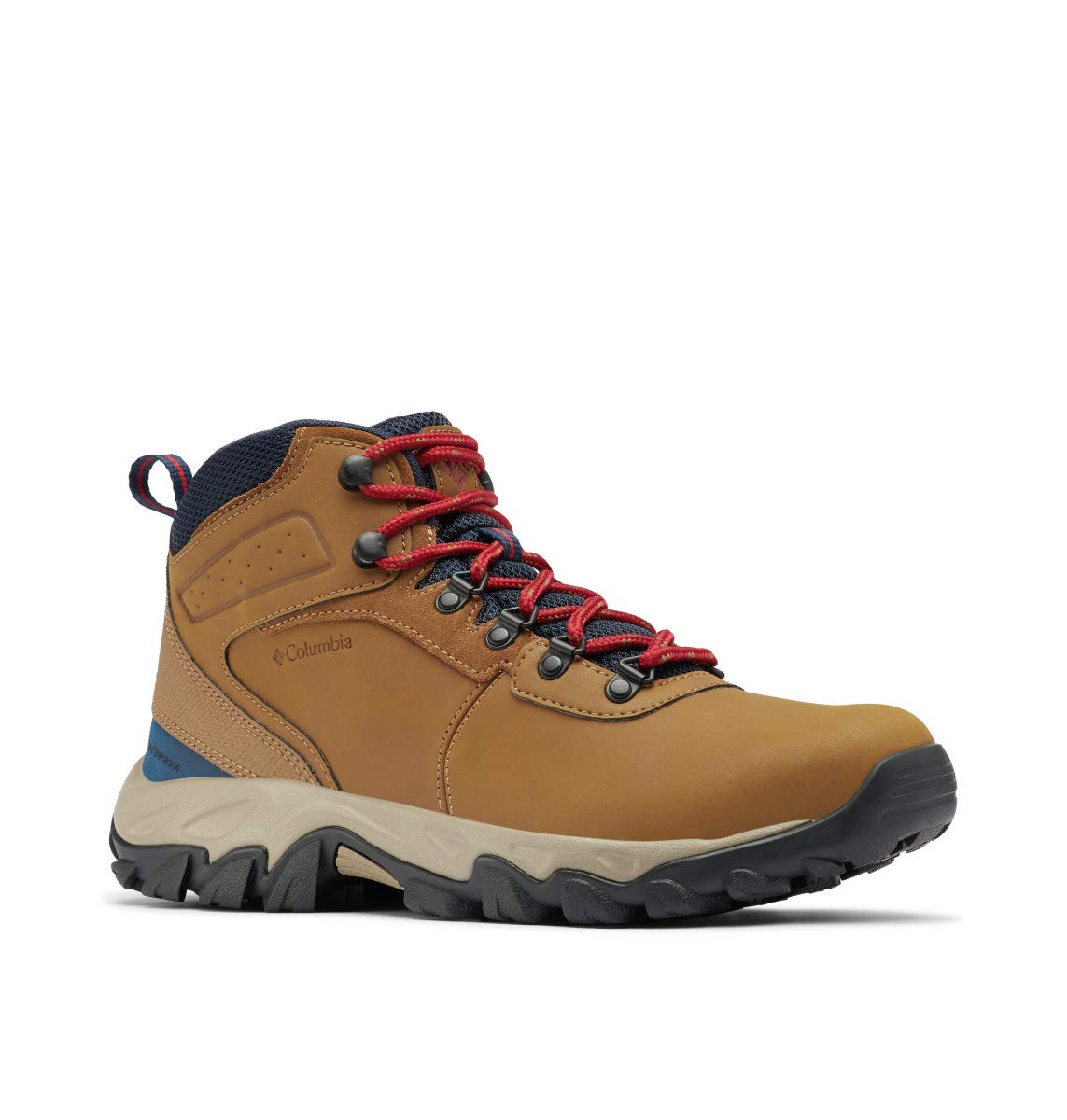 کفش گردان ضد آب مردانه کلمبیا Newton Ridge Plus II سایز ۴۳.۵ اوروپا رنگ قهوه‌ای روشن / ولوت قرمز