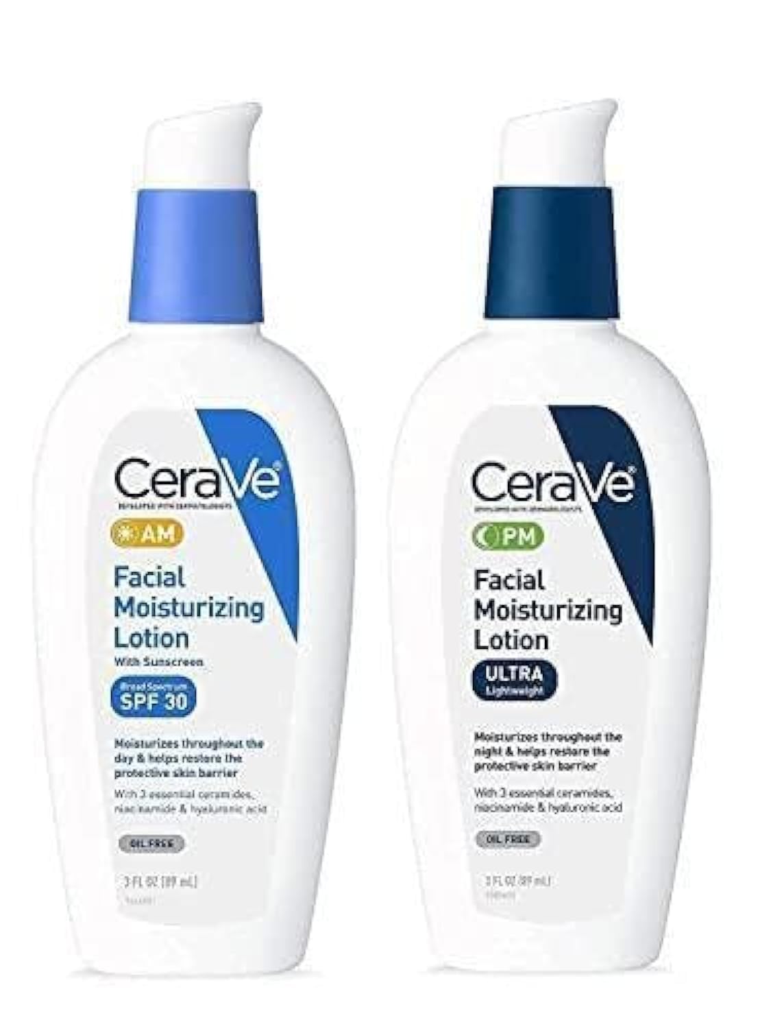 مرطوب کننده صورت CeraVe 3 اونس. بسته صبح و شب